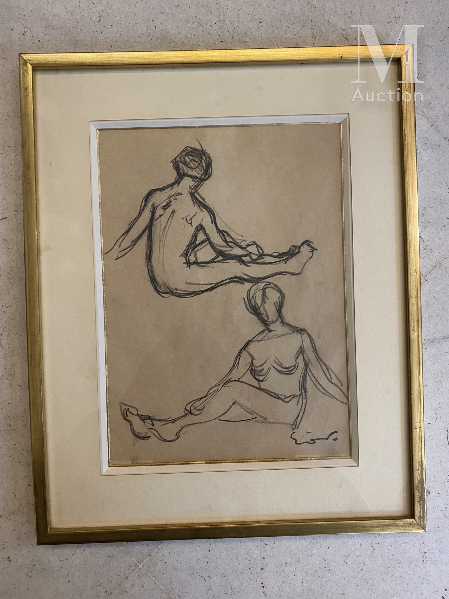 Achille Emile Othon FRIESZ (Le Havre 1879-Paris 1949) 妇女正面和背面

纸上炭笔

27 x 19.5 c&hellip;