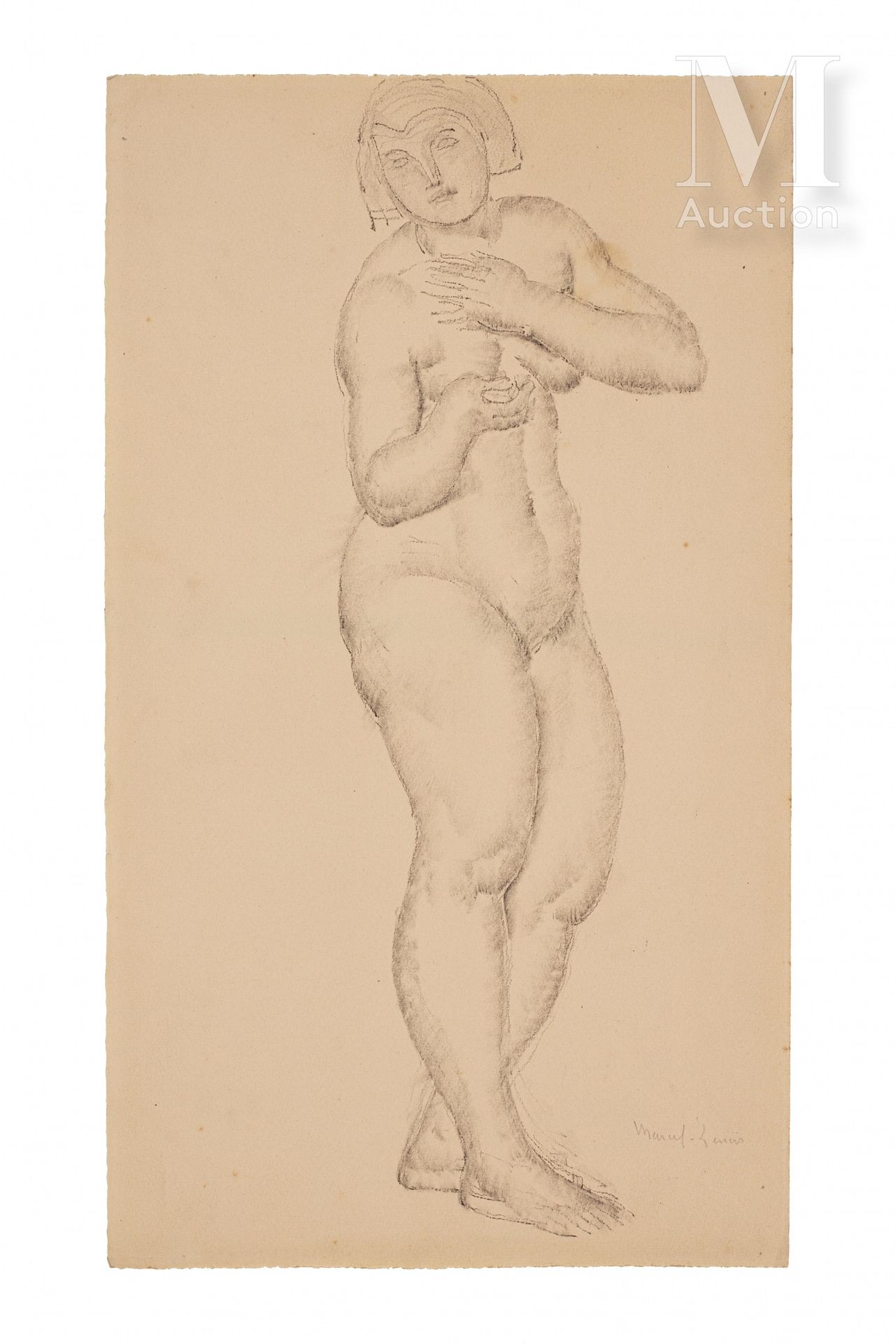 Jules Oury dit Marcel-Lenoir (Montauban 1872 - Montricoux 1931) 站立的女人的裸体

纸上炭笔和蚀&hellip;