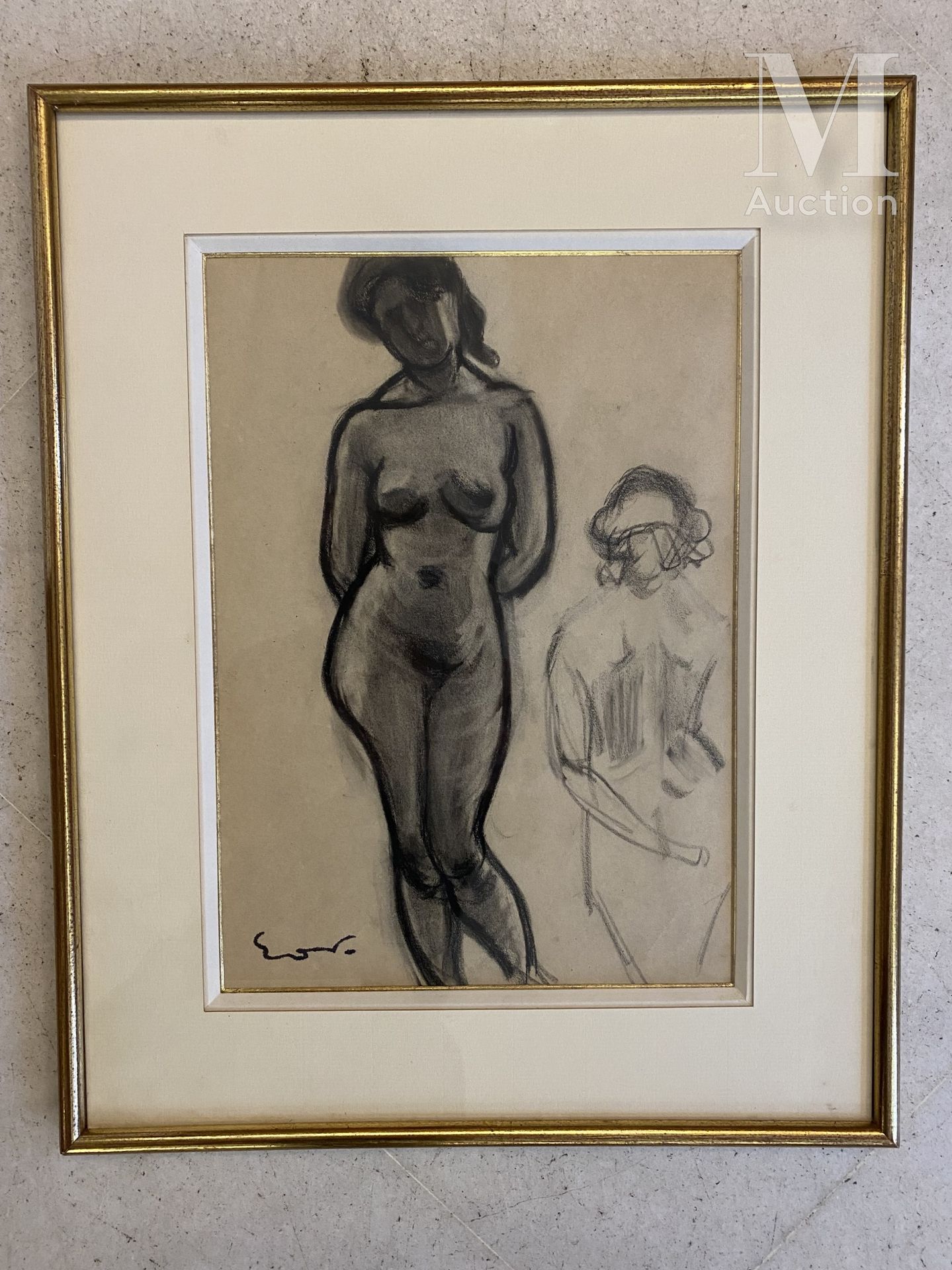 Achille Emile Othon FRIESZ (Le Havre 1879-Paris 1949) Femme nue vue de face, étu&hellip;