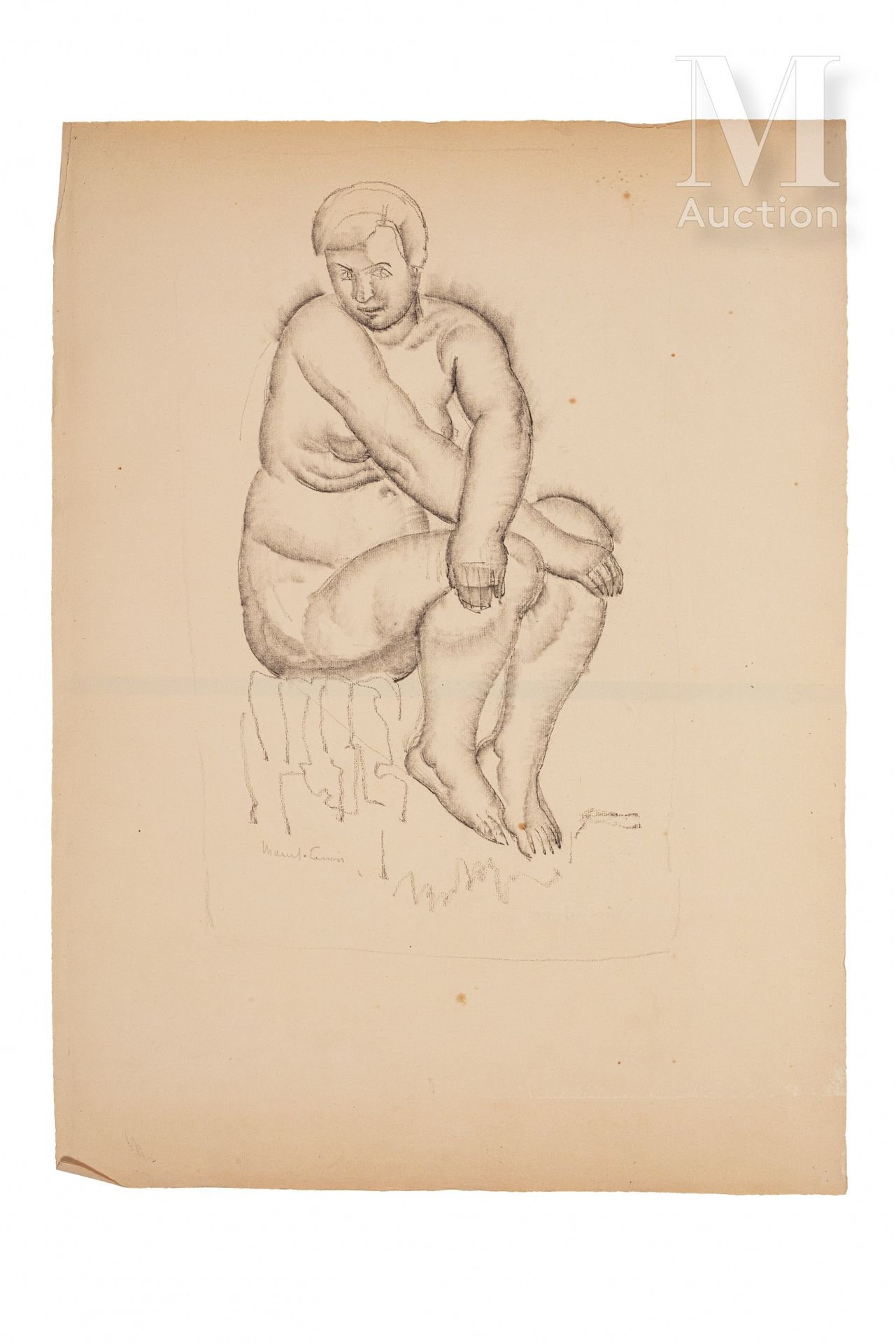 Jules Oury dit Marcel-Lenoir (Montauban 1872 - Montricoux 1931) 坐着的女人的裸体

纸上炭笔和蚀&hellip;