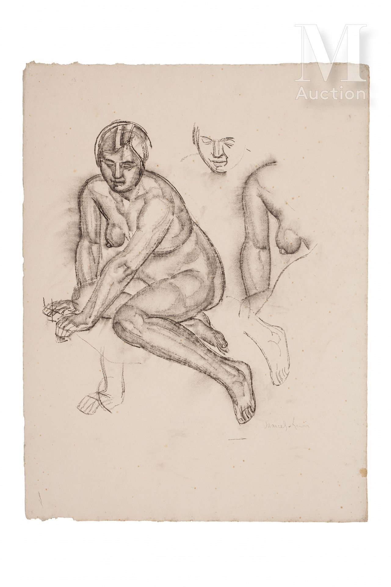 Jules Oury dit Marcel-Lenoir (Montauban 1872 - Montricoux 1931) Studio di nudi f&hellip;
