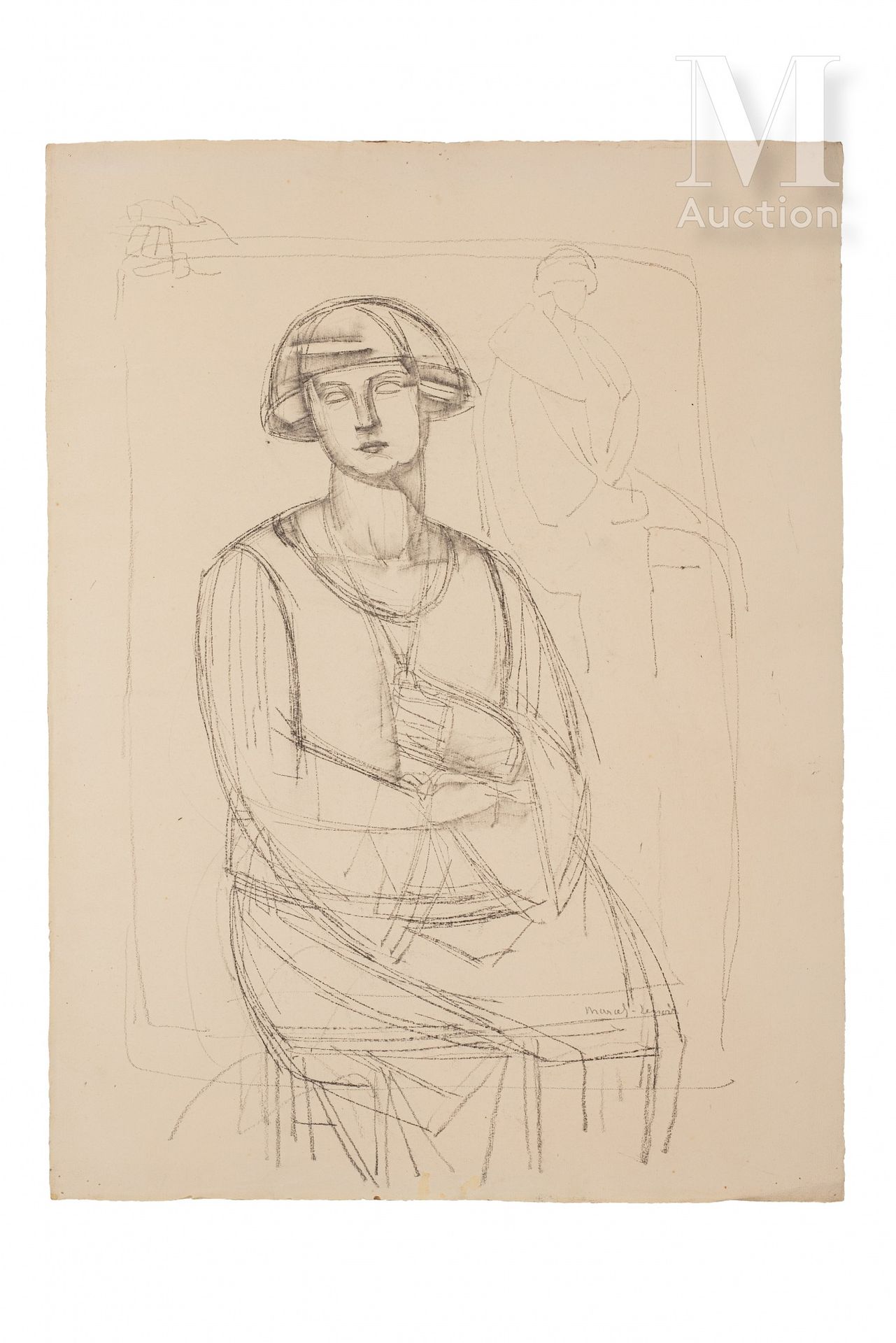 Jules Oury dit Marcel-Lenoir (Montauban 1872 - Montricoux 1931) Portrait of a se&hellip;