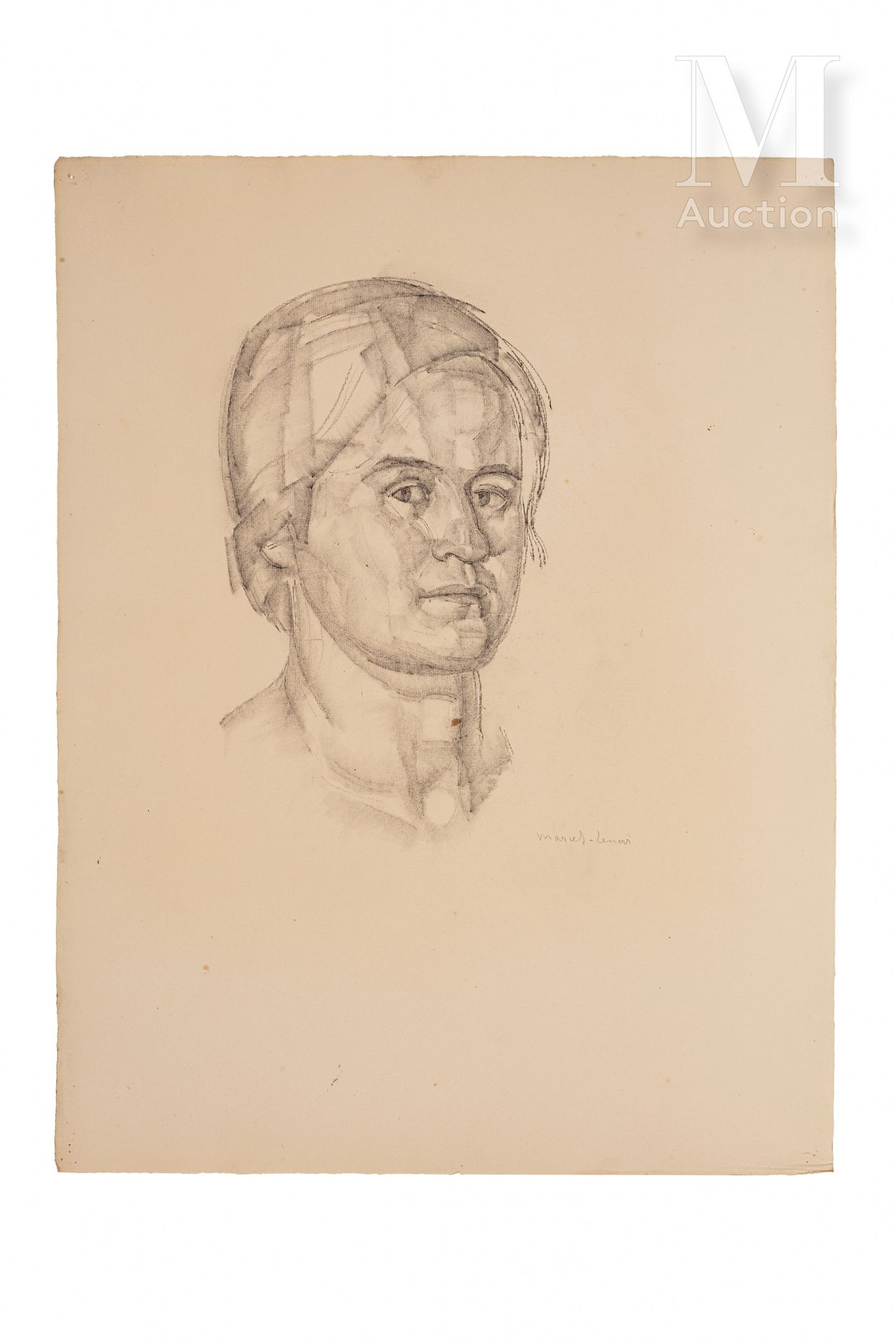 Jules Oury dit Marcel-Lenoir (Montauban 1872 - Montricoux 1931) 女人的肖像，约1920年

纸上&hellip;