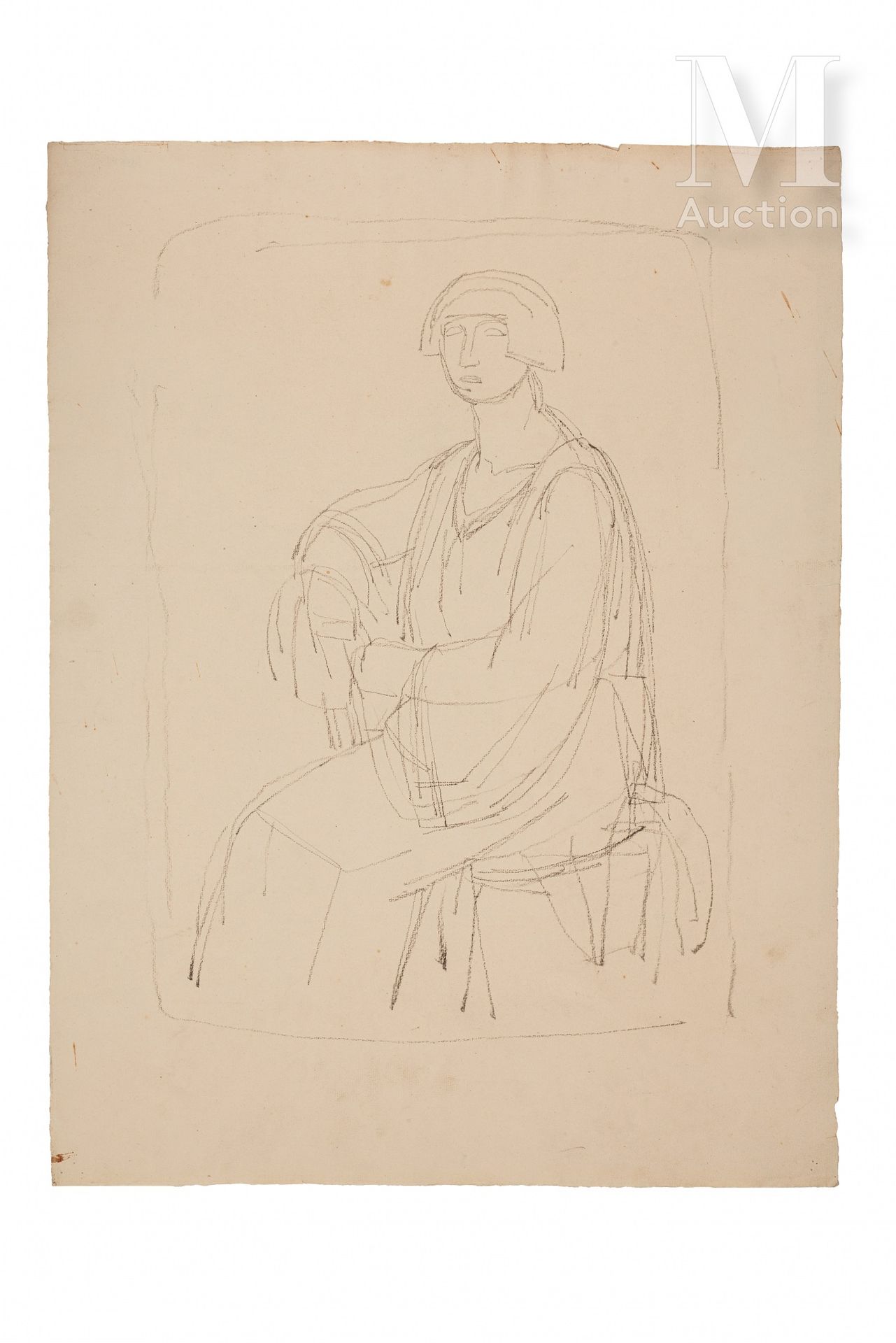 Jules Oury dit Marcel-Lenoir (Montauban 1872 - Montricoux 1931) 一个坐着的女人的肖像

纸上炭笔&hellip;