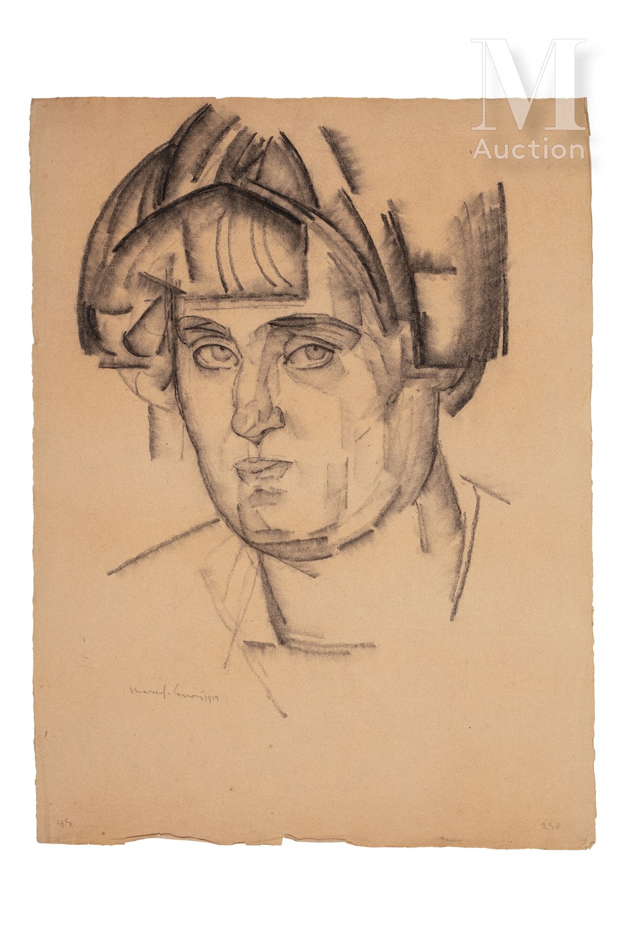 Jules Oury dit Marcel-Lenoir (Montauban 1872 - Montricoux 1931) 一个立体派女人的画像

纸上木炭&hellip;