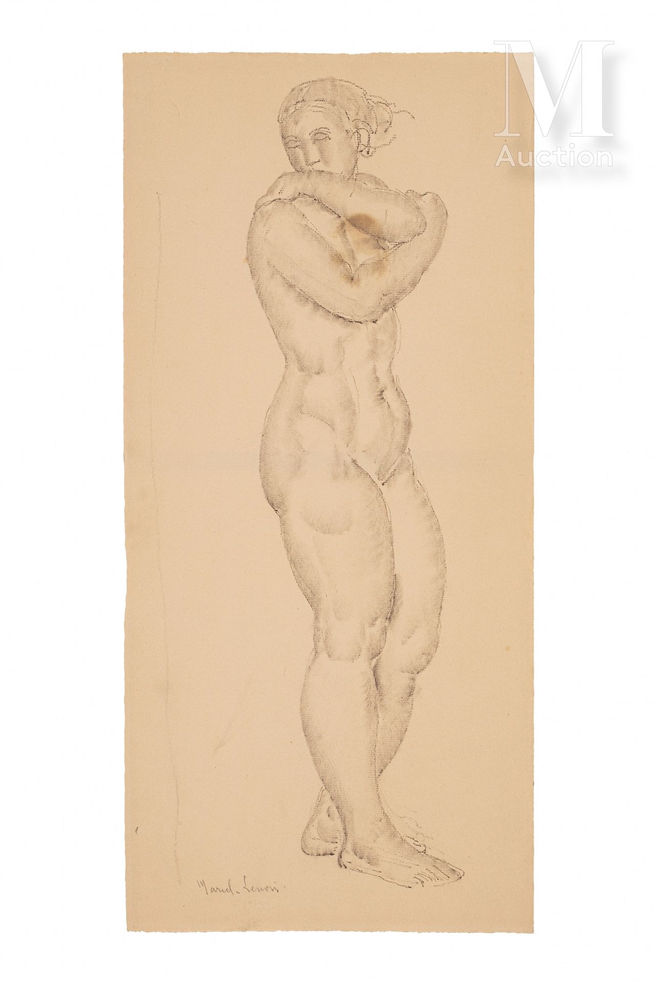 Jules Oury dit Marcel-Lenoir (Montauban 1872 - Montricoux 1931) 站立的女性裸体

纸上木炭和树桩&hellip;