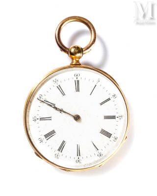 J. Eberlé Horloger à Alger Montre de gousset 
Vers 1900 
Boitier et capot en or &hellip;