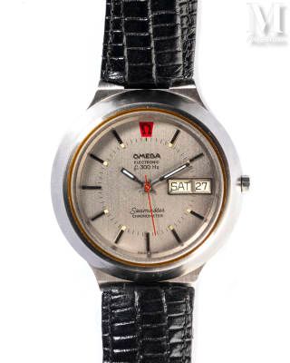 OMEGA 海马电子f300赫兹

参考文献 198.0018

约1970年

精钢男士手表。

灰色表盘上有巴顿标记。星期和日期指示。矿物玻璃。

经天文台&hellip;