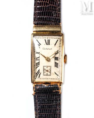 CORTEBERT Reloj rectangular para hombre 

Alrededor de 1960

Caja de oro amarill&hellip;