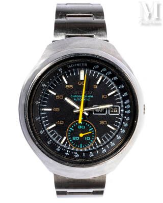 SEIKO Chronograph

Circa 1970

Round watch for man in steel.

Black dial with ba&hellip;