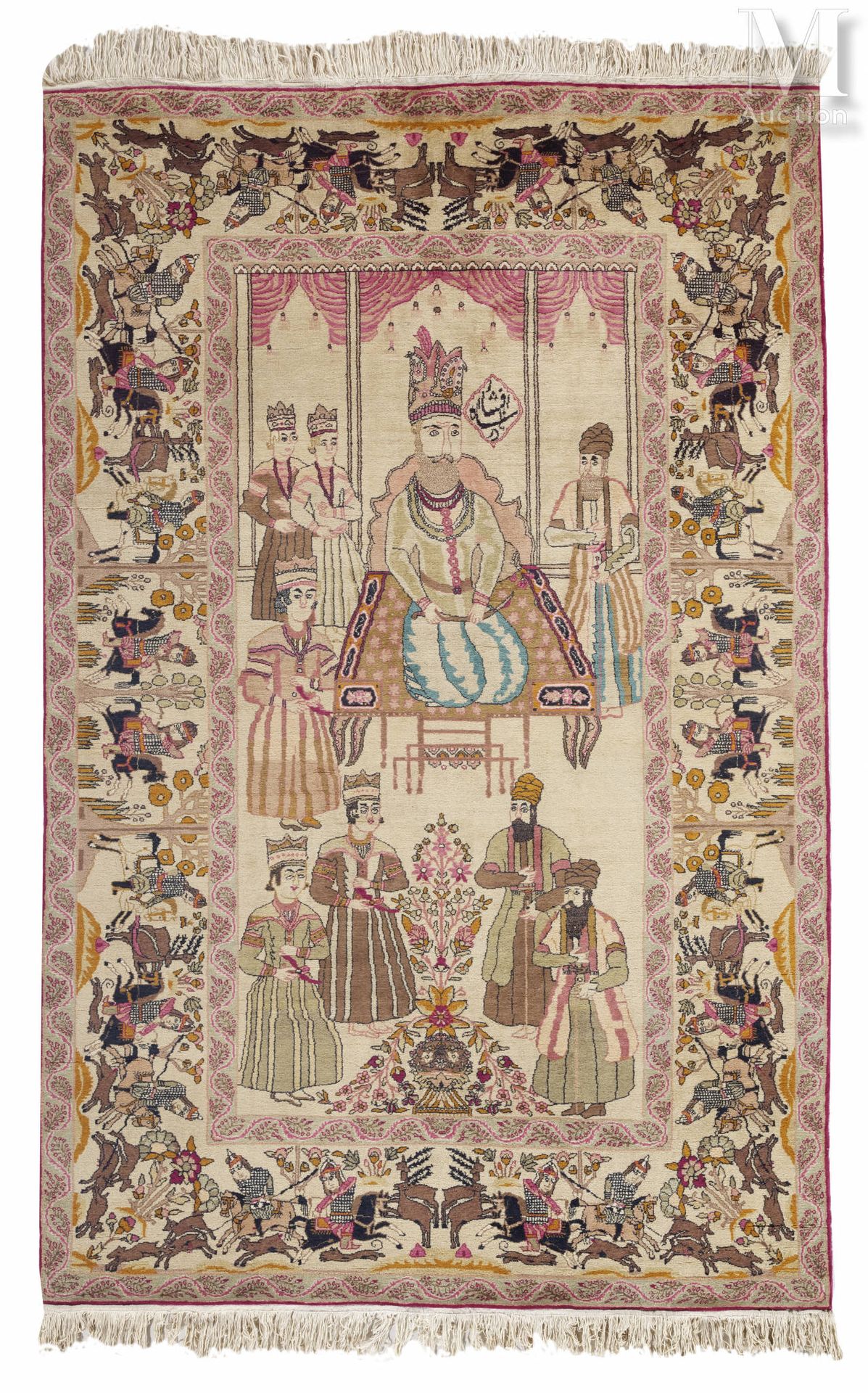KIRMAN - DOZAR Iran, fin du XIXe siècle Nader Shah Afshar, rodeado de príncipes &hellip;
