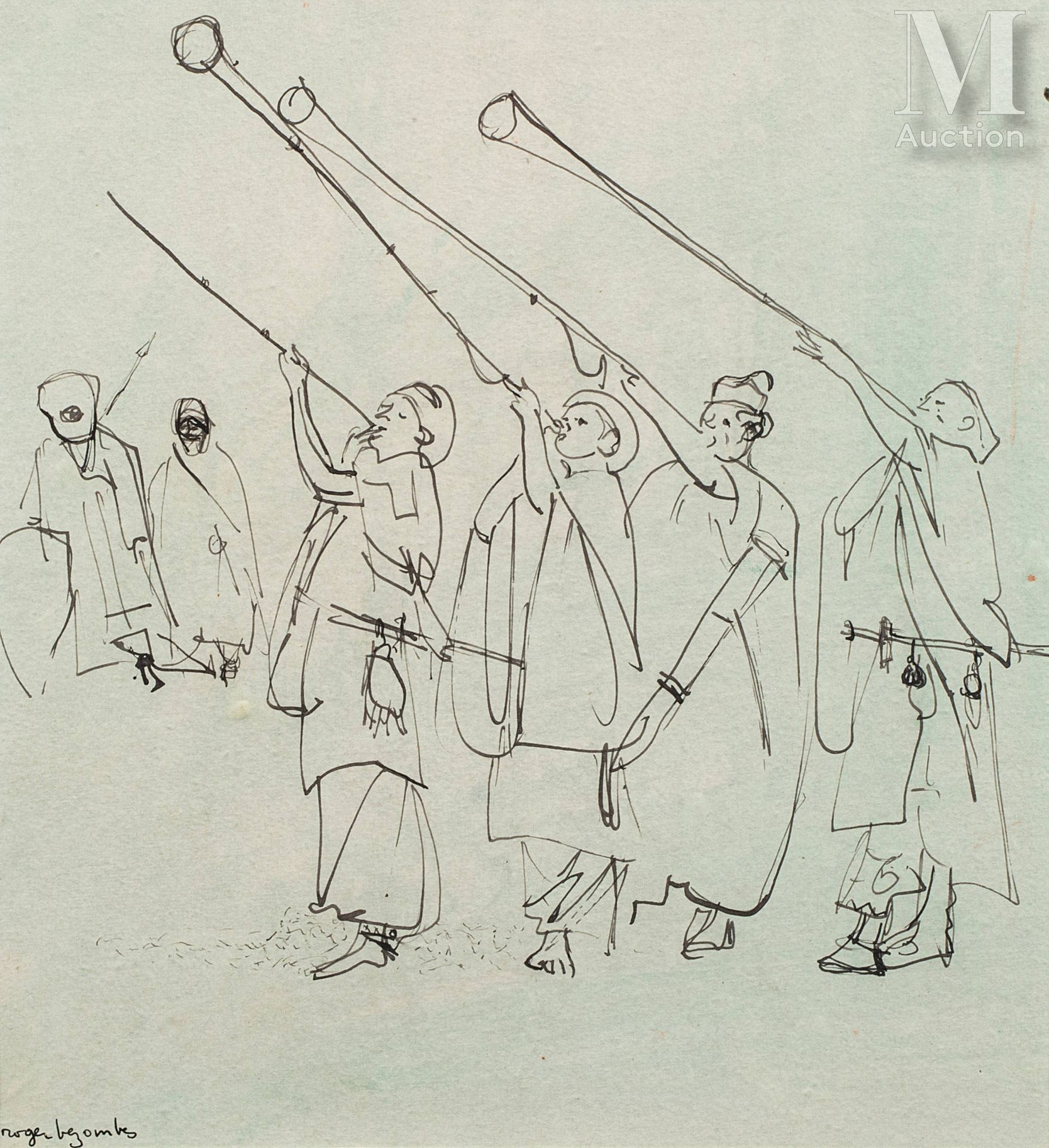 Roger BEZOMBES (Paris 1913-1994) The Trumpets, ca. 1946-47

Pen drawing enhanced&hellip;