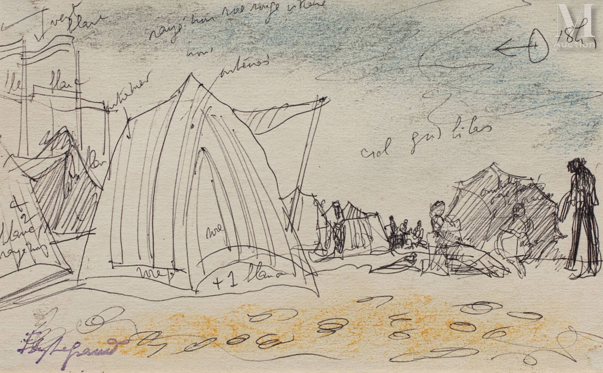 EDY LEGRAND (Bordeaux 1892- Bonnieux 1970) La plage à 18h

Encre et crayons de c&hellip;