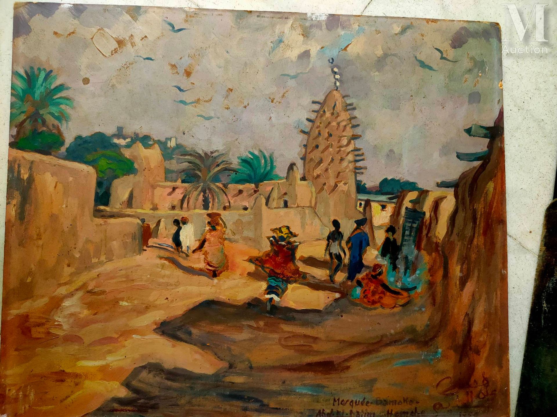 Abdel-Halim HEMCHE (Tlemcen 1908- Paris 1979) Moschee in Bamako

Öl auf Karton

&hellip;