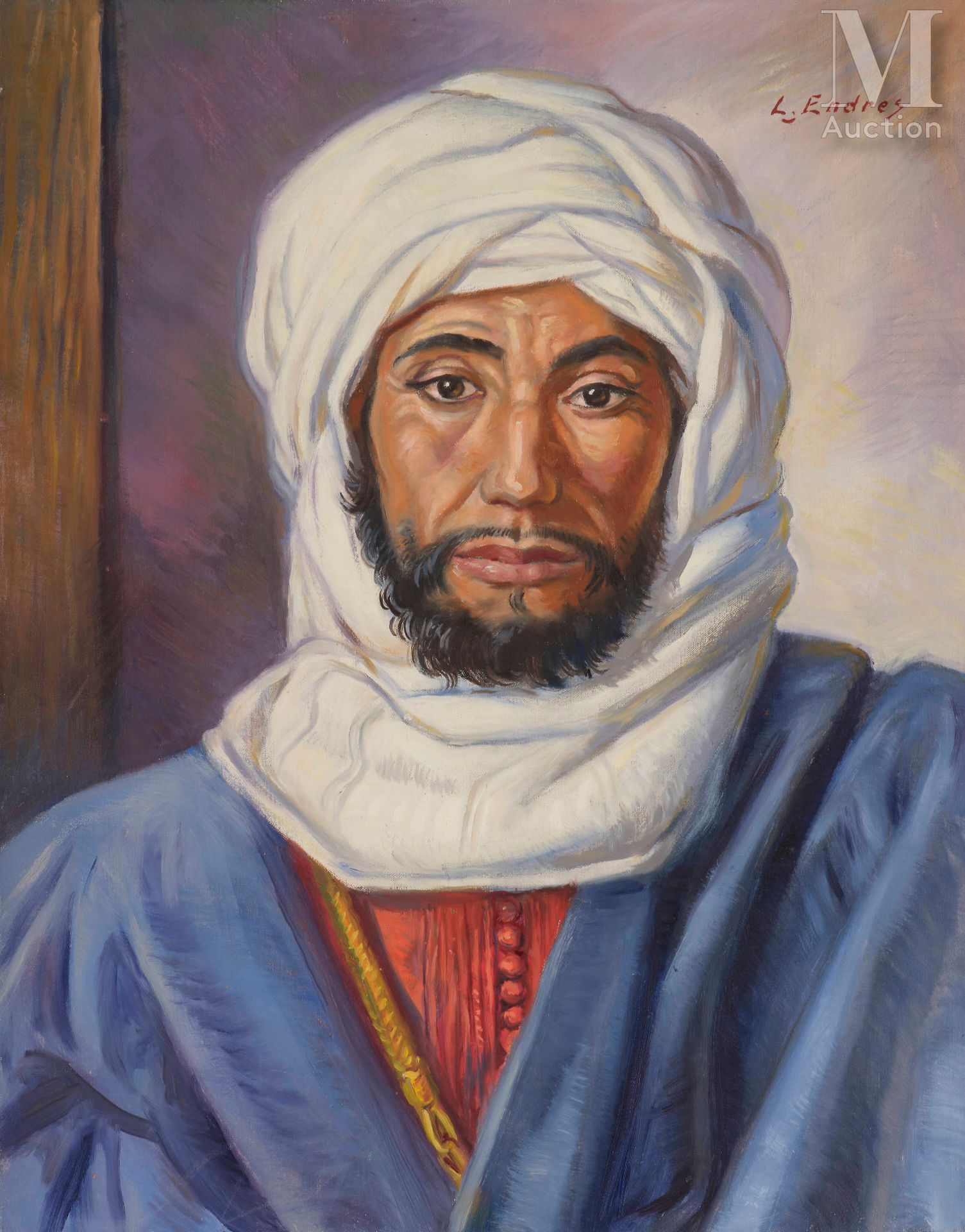 Louis ENDRES (1896 - 1986) 摩洛哥Boulemane的Mokhazni。

原始画布上的油画

50 x 40厘米

右上角有签名L &hellip;