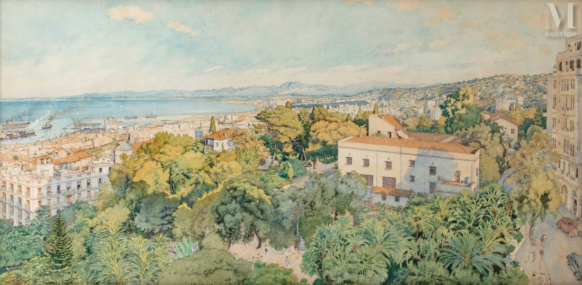 Charles PICHON (1888 - 1957) Panoramic view of Algiers, from the Galland park

C&hellip;