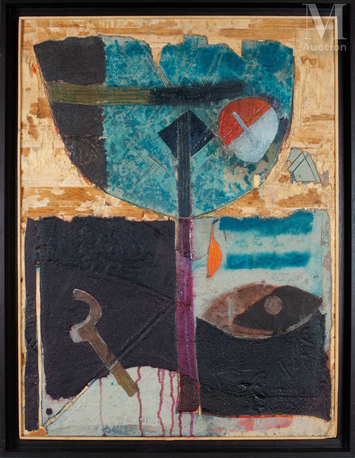 Mohamed NABILI (Benslimane 1954-2012) Composición

Técnica mixta sobre panel

53&hellip;