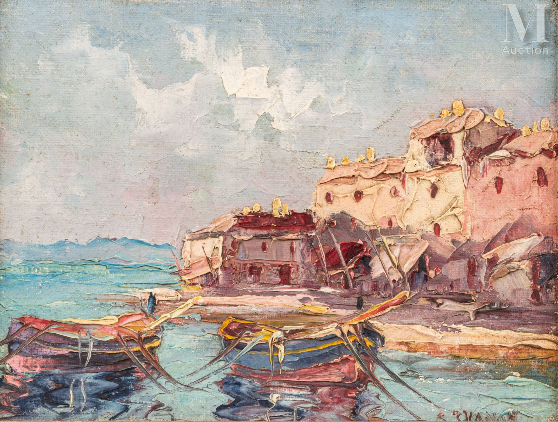 Serge IVANOFF (1893-1983). Port de Martigues.

Huile sur toile marouflée sur car&hellip;