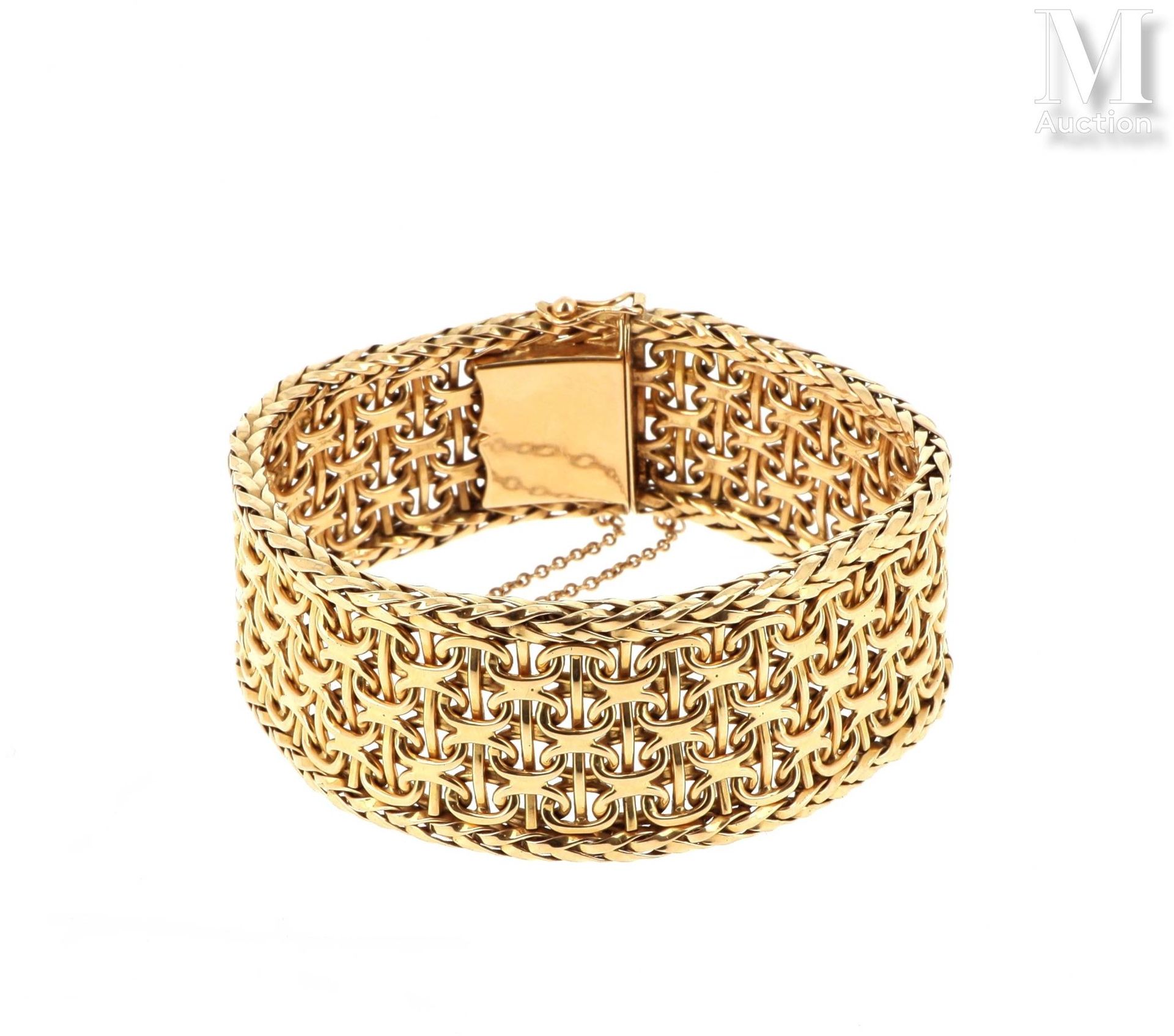Bracelet ruban Bracelet ruban en or jaune 18 K (750 °/°°) à maille fantaisie en &hellip;