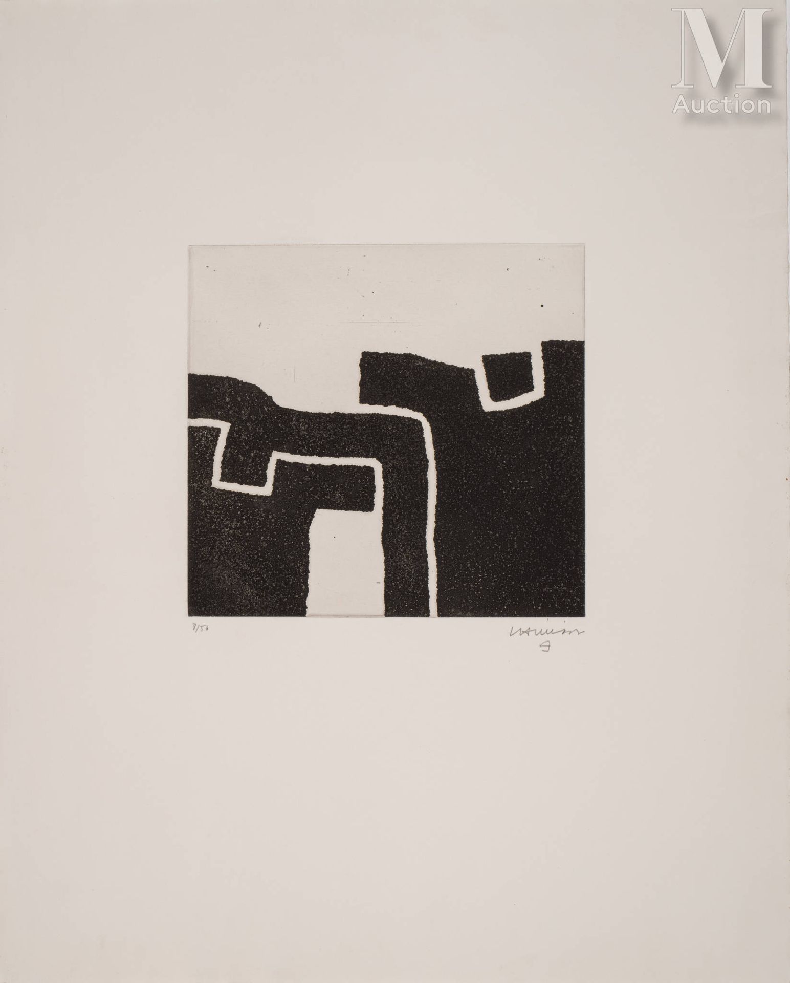 Eduardo CHILLIDA (1924-2002) 巴昆莎二世，1973年

黑色蚀刻画，签名并编号为8/50。迈格特版，巴黎

74,5 x 59,5 &hellip;