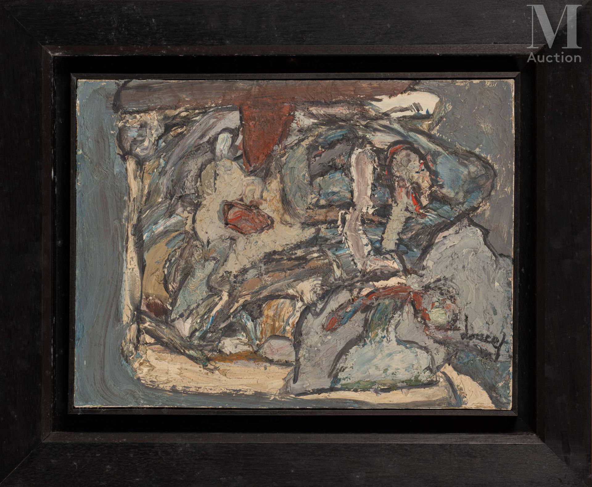 Jacques DOUCET (1924-1994) 孤独的海滩》，1965年

右下角签名的布面油画，背面有会签和标题

30 x 40厘米



出处 :
&hellip;