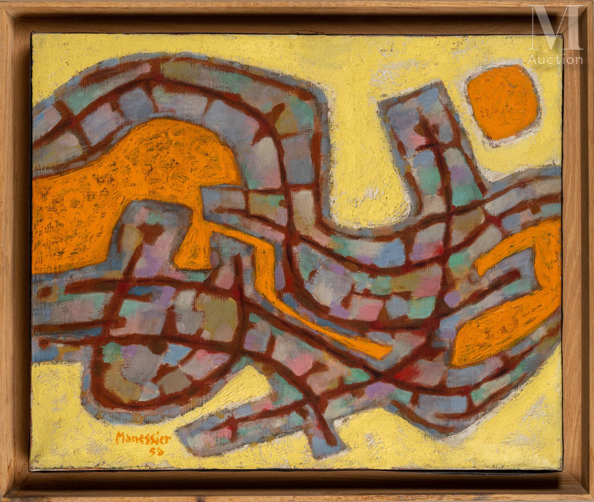 Alfred MANESSIER (1911-1993) 阳光》，1958年

布面油画，左下角有签名和日期

60 x 73 cm



出处 :

巴黎Et&hellip;