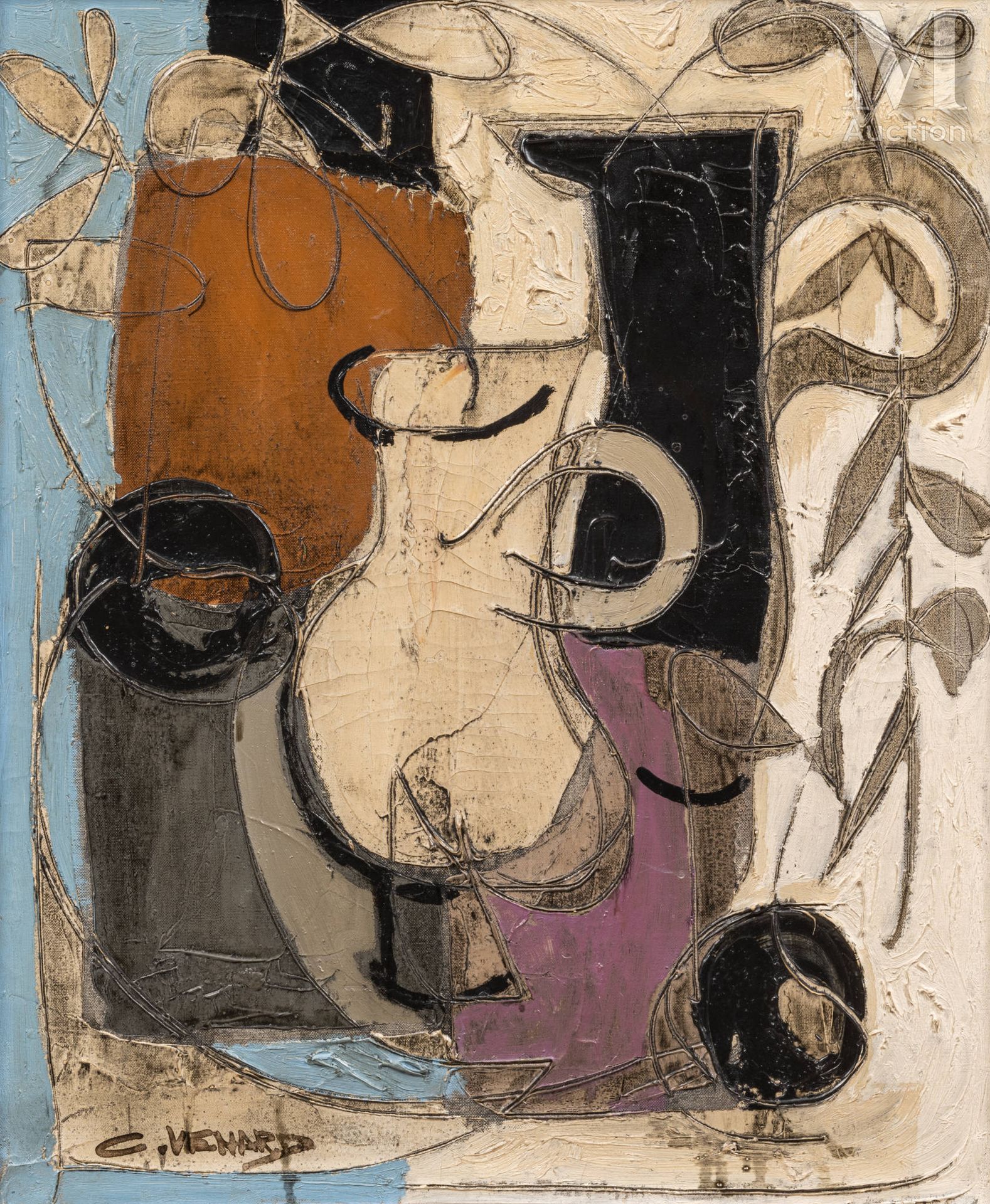 Claude VENARD (Paris 1913- Sanary sur Mer 1999) 静物与水壶

布面油画

54 x 65.5厘米

左下角有签名&hellip;