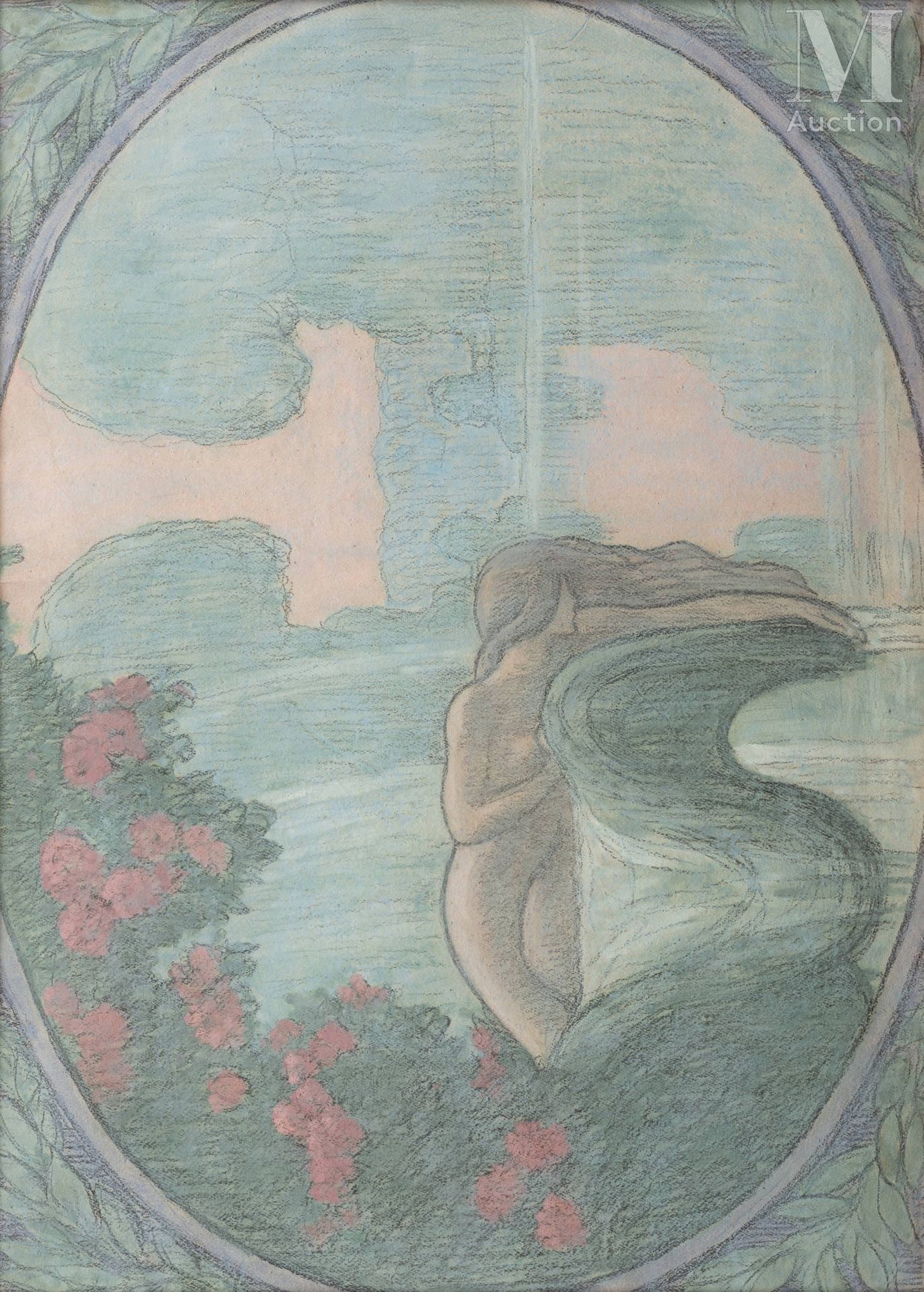Jean Francis AUBURTIN (Paris 1866 - Dieppe 1930) Nymphe in einem Wasserbecken

G&hellip;