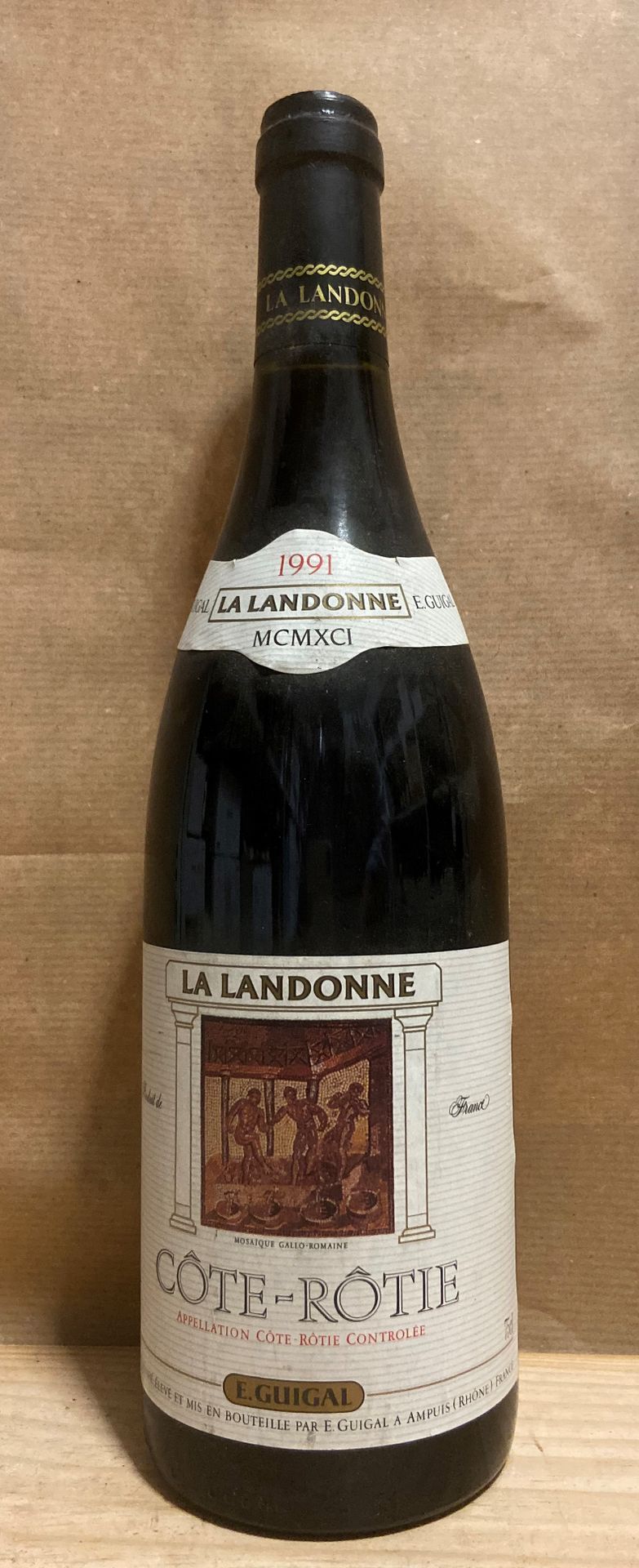 CÔTE-RÔTIE 1 bouteille CÔTE-RÔTIE "La Landonne", Guigal 1991 (es, elt)