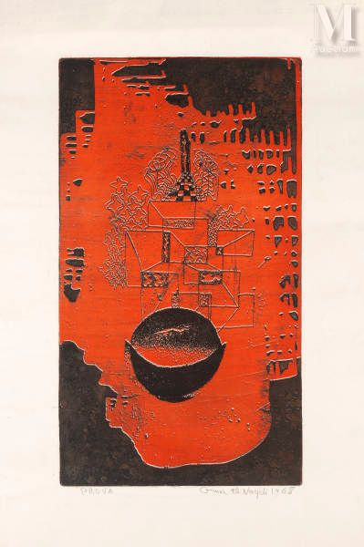 Omar El-Nagdi (Égypte, 1931-2019) Ohne Titel

Lithographie in Farbe

48,7 x 27,6&hellip;