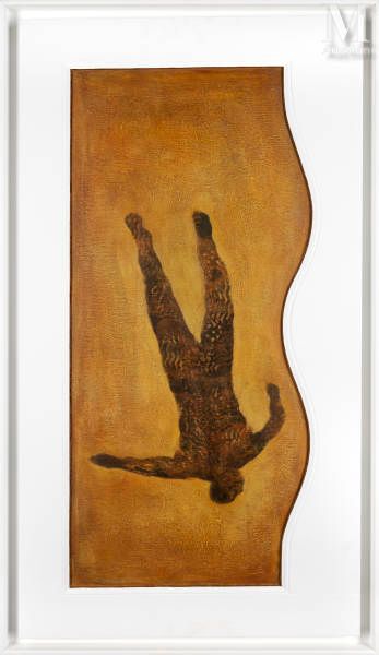 Kamel Yahiaoui (né en 1966 à Alger) 秋季》，2000年

木质床头板上的混合媒体

103.6 x 58.6厘米，带画框，艺&hellip;