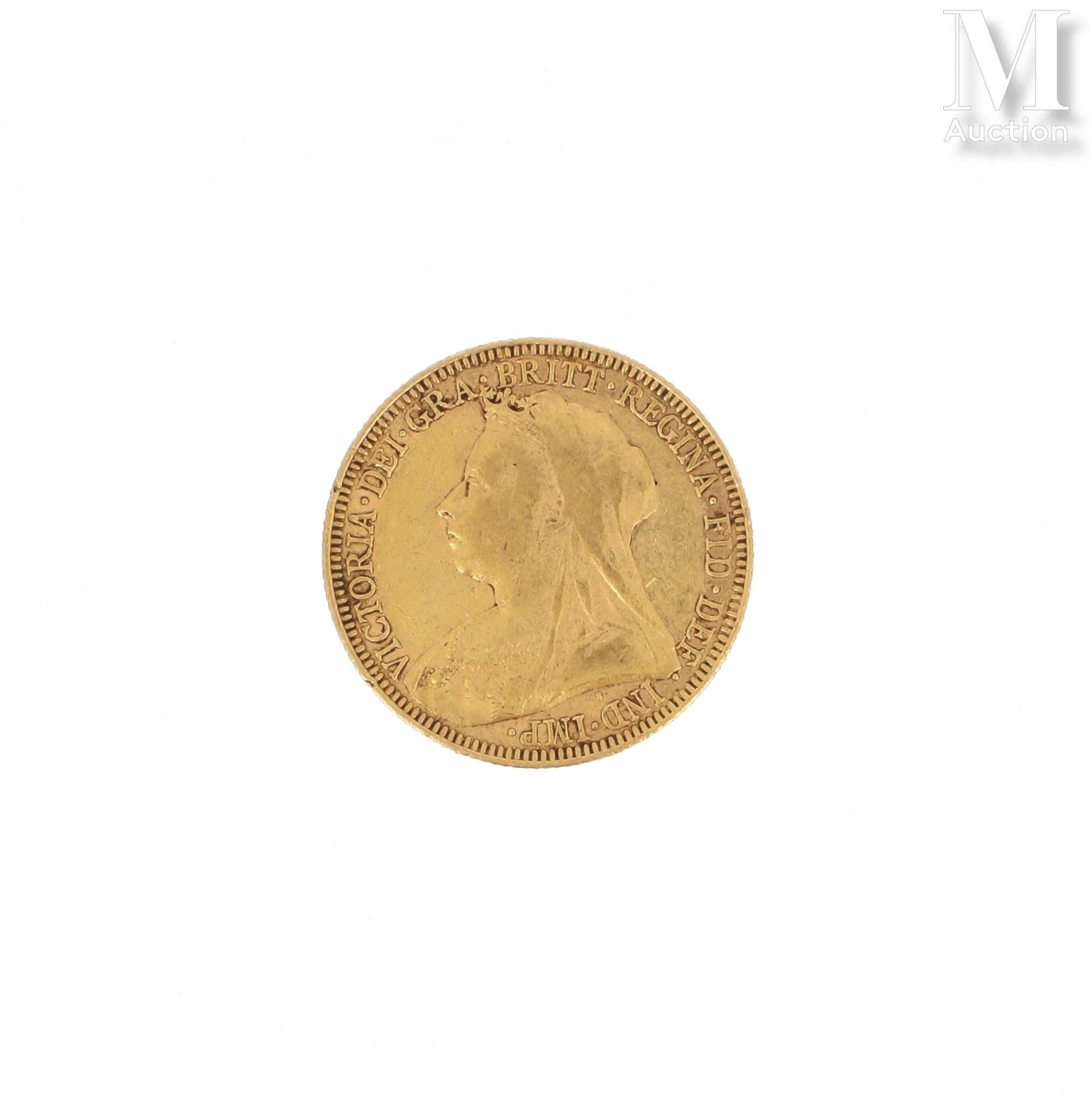 Pièce Souverain or A gold coin Souverain Victoria voile

1893