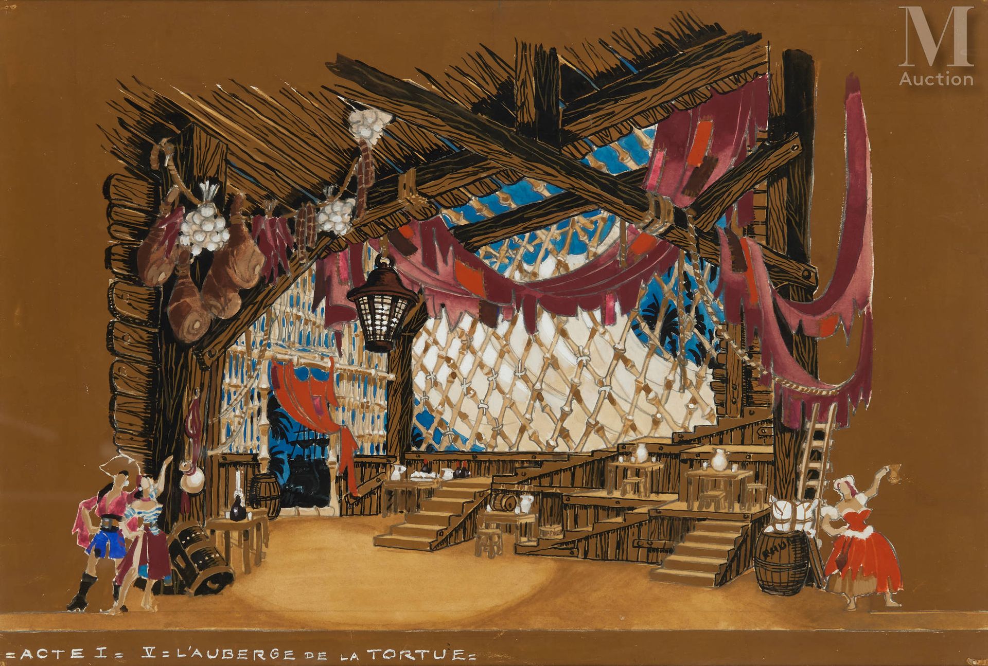 Georges WAKHEVITCH (Odessa 1907- Paris 1984) L'Auberge de la Tortue für die Oper&hellip;