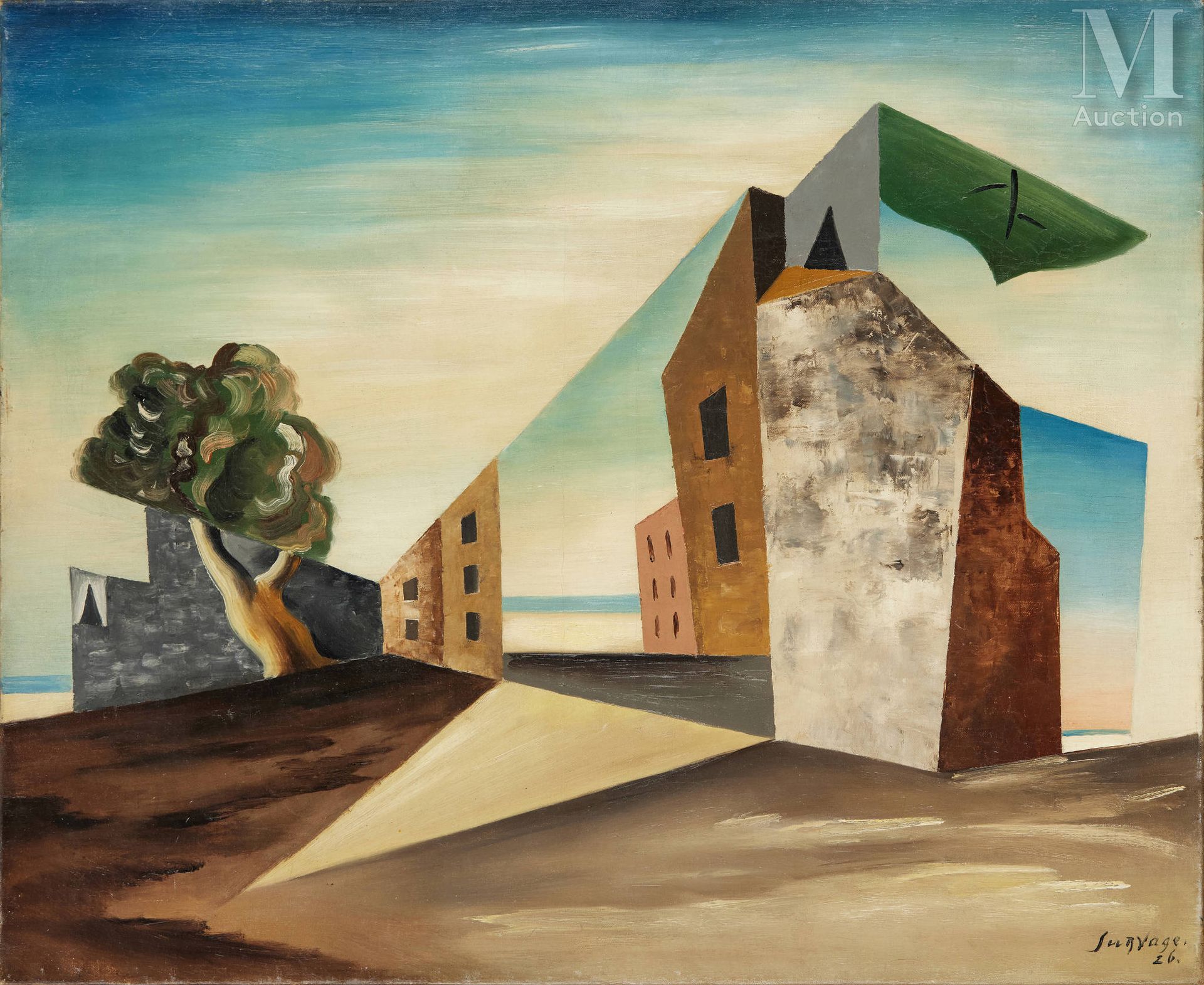 Léopold SURVAGE (Moscou 1879-Paris 1968) Paesaggio a Nizza, 1926



Olio su tela&hellip;