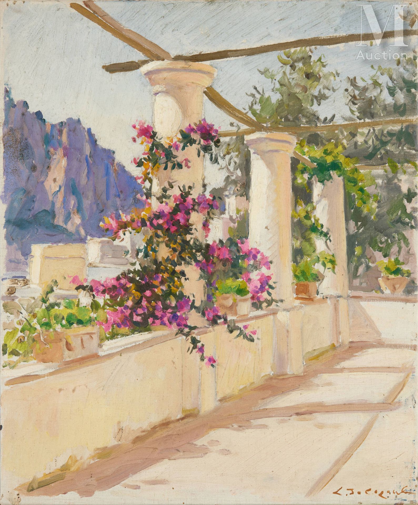 SOLOGOUB Leonid Romanovitch (Eïsk 1884-La Haye 1956) Pergola auf Capri



Öl auf&hellip;