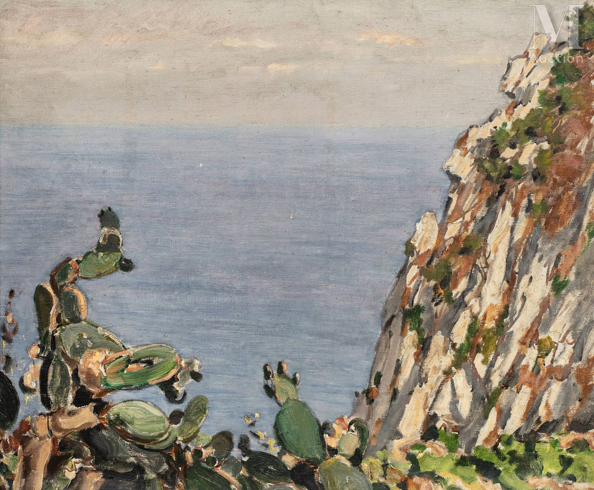 SOLOGOUB Leonid Romanovitch (Eïsk 1884-La Haye 1956) Landschaft mit Kaktusfeigen&hellip;