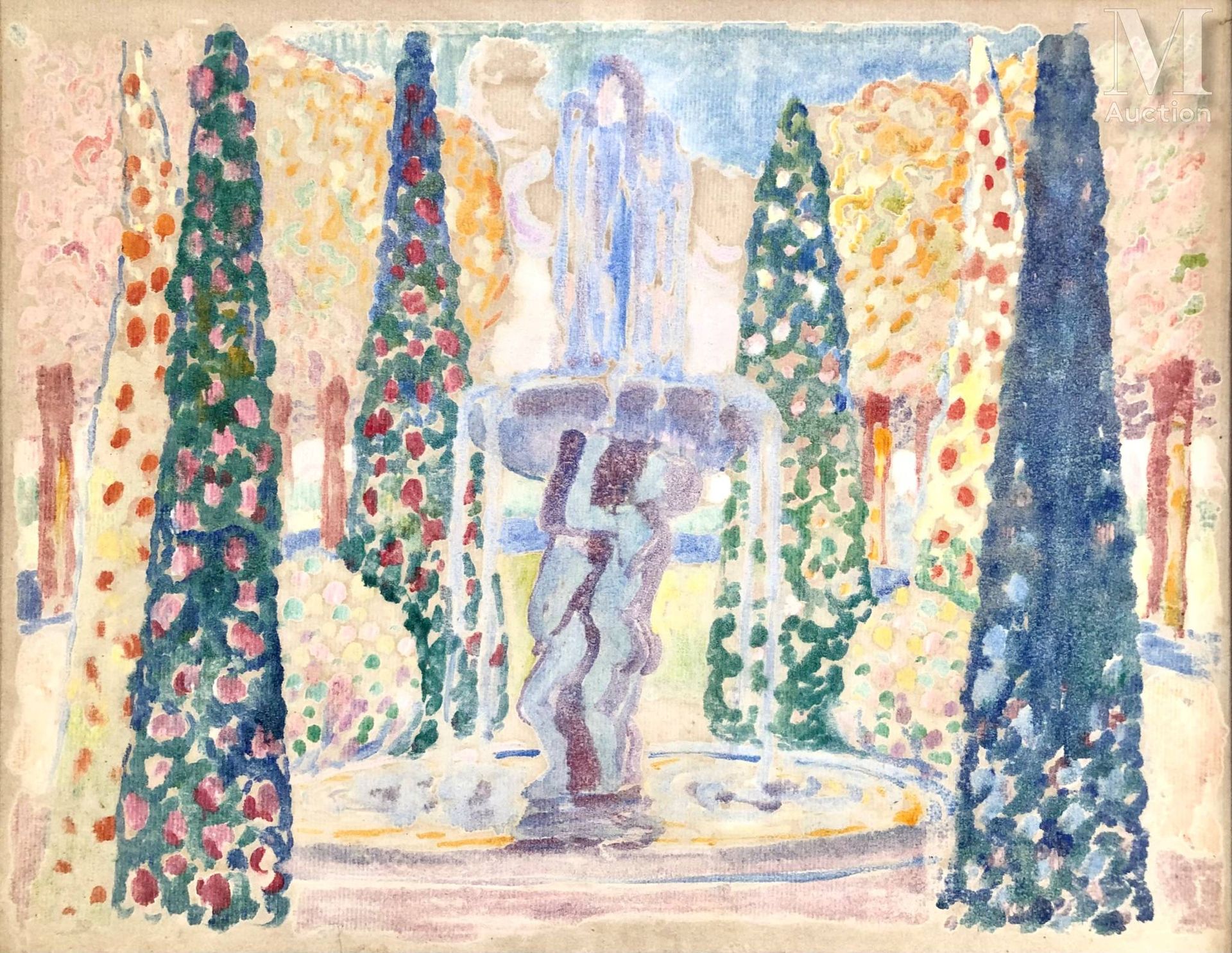 Charlotte CHAUCHET-GUILLERET (1878-1964) La fontana/ La passeggiata in giardino
&hellip;