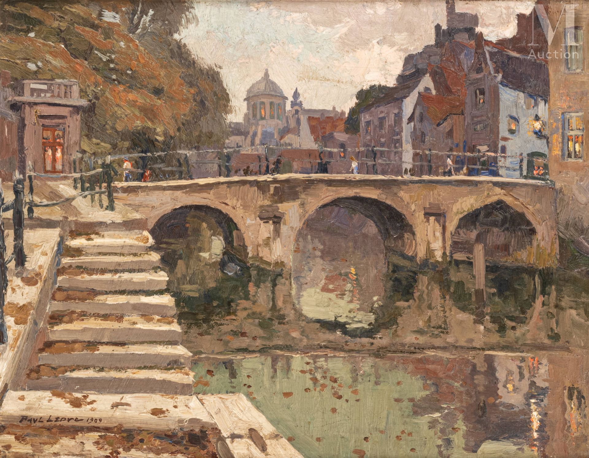 Paul Leduc (1876-1943) 根特市的景色



布面油画

51 x 60.5厘米

左下角有签名和日期：Paul Leduc 1909