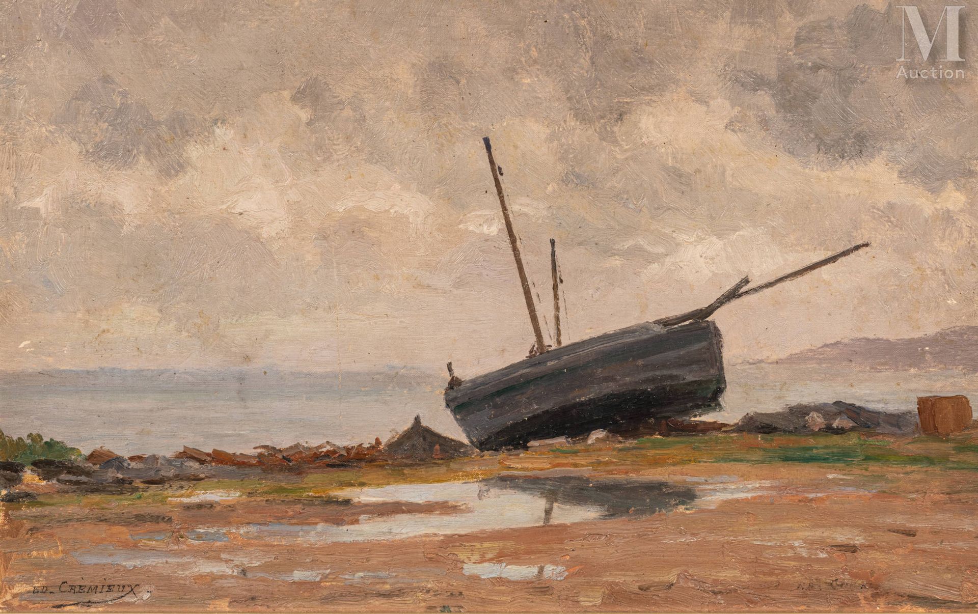 Edouard CREMIEUX (Marseille 1856- Auschwitz 1944) Barca in riva al mare



Olio &hellip;