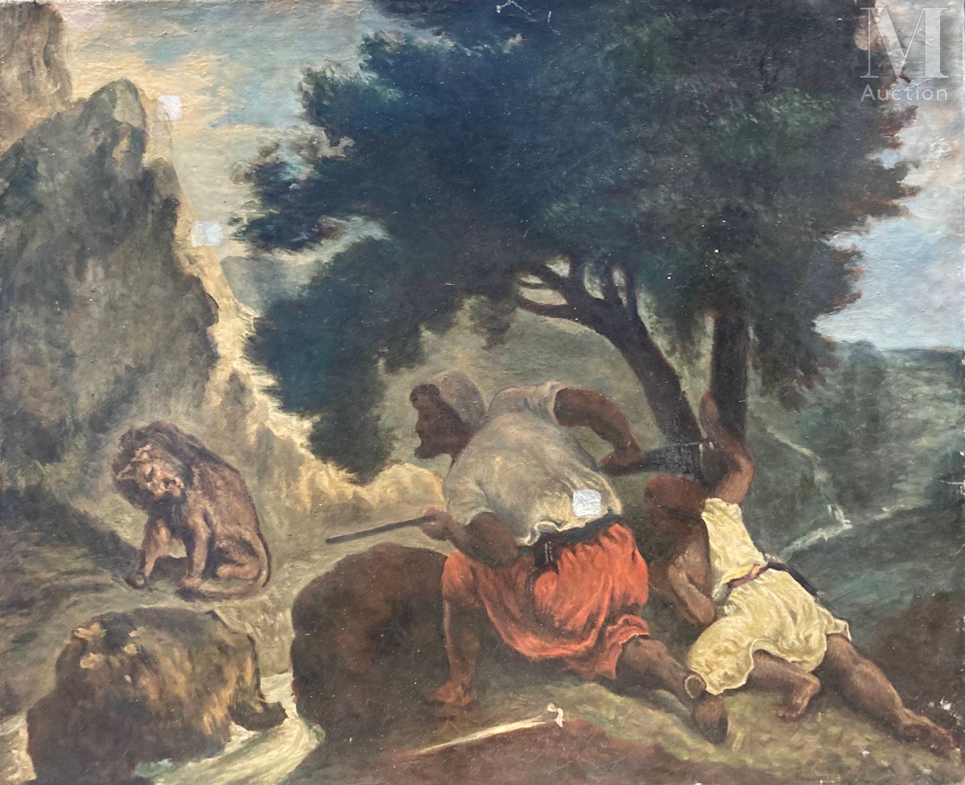 Ecole FRANCAISE du XIXe siècle d'’après Eugène Delacroix 猎狮行动



布面油画

39 x 46 厘&hellip;