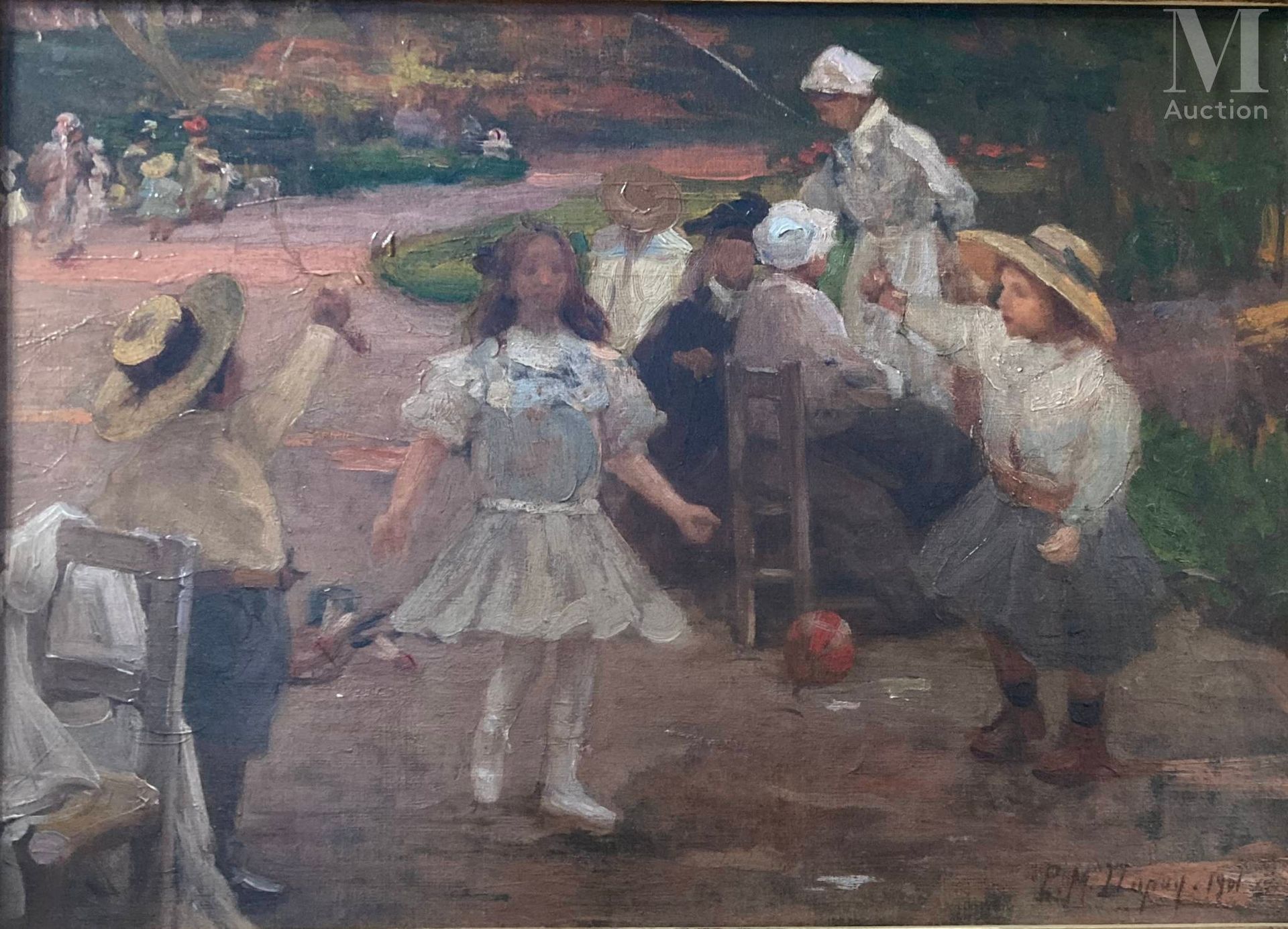 DUPUY (Actif au Xxe siècle) Children in the park



Oil on canvas 

33 x 46 cm

&hellip;