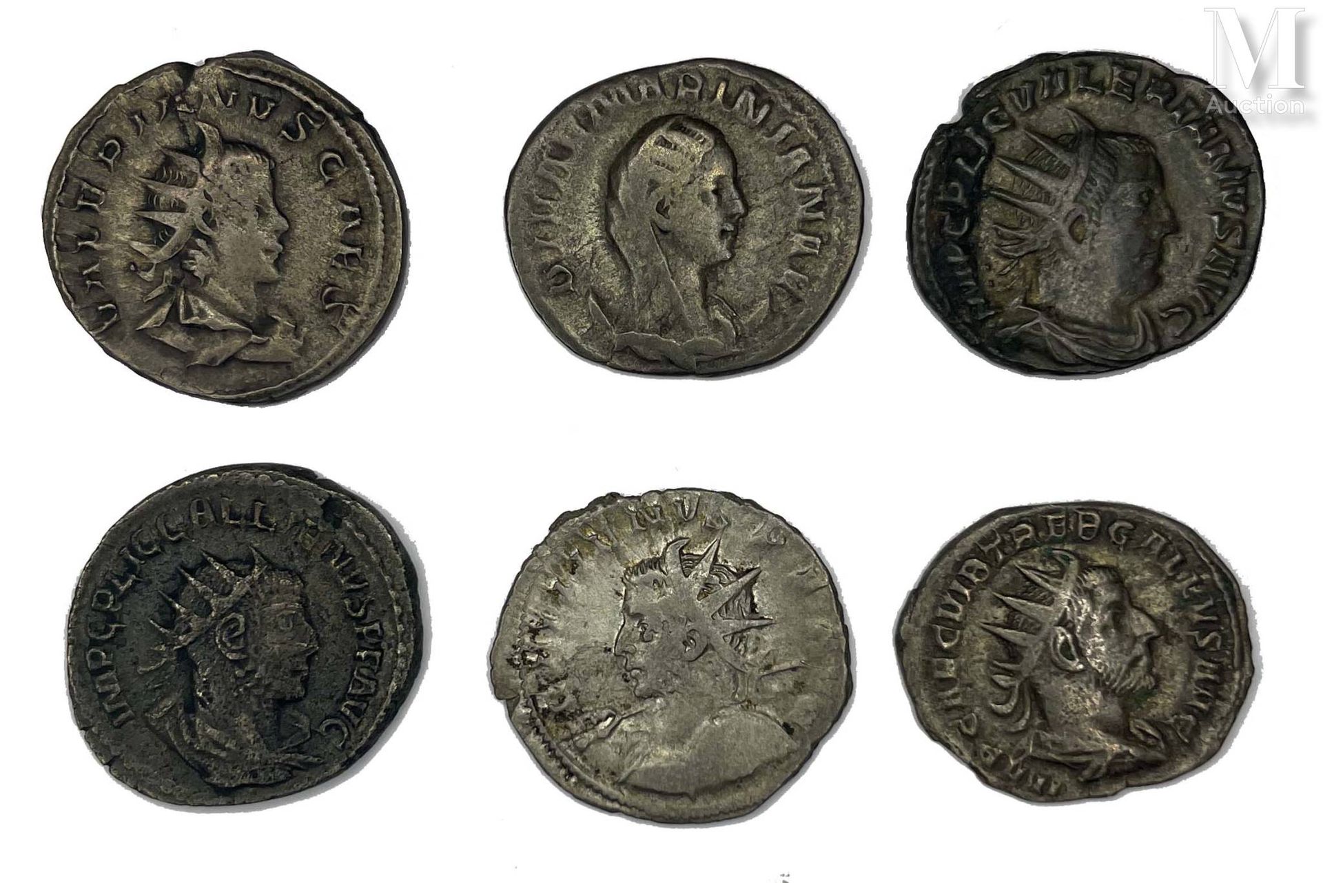 Rome - Divers Lot de six Antoniniens comprenant :

-Un Antoninien de Trébonien "&hellip;