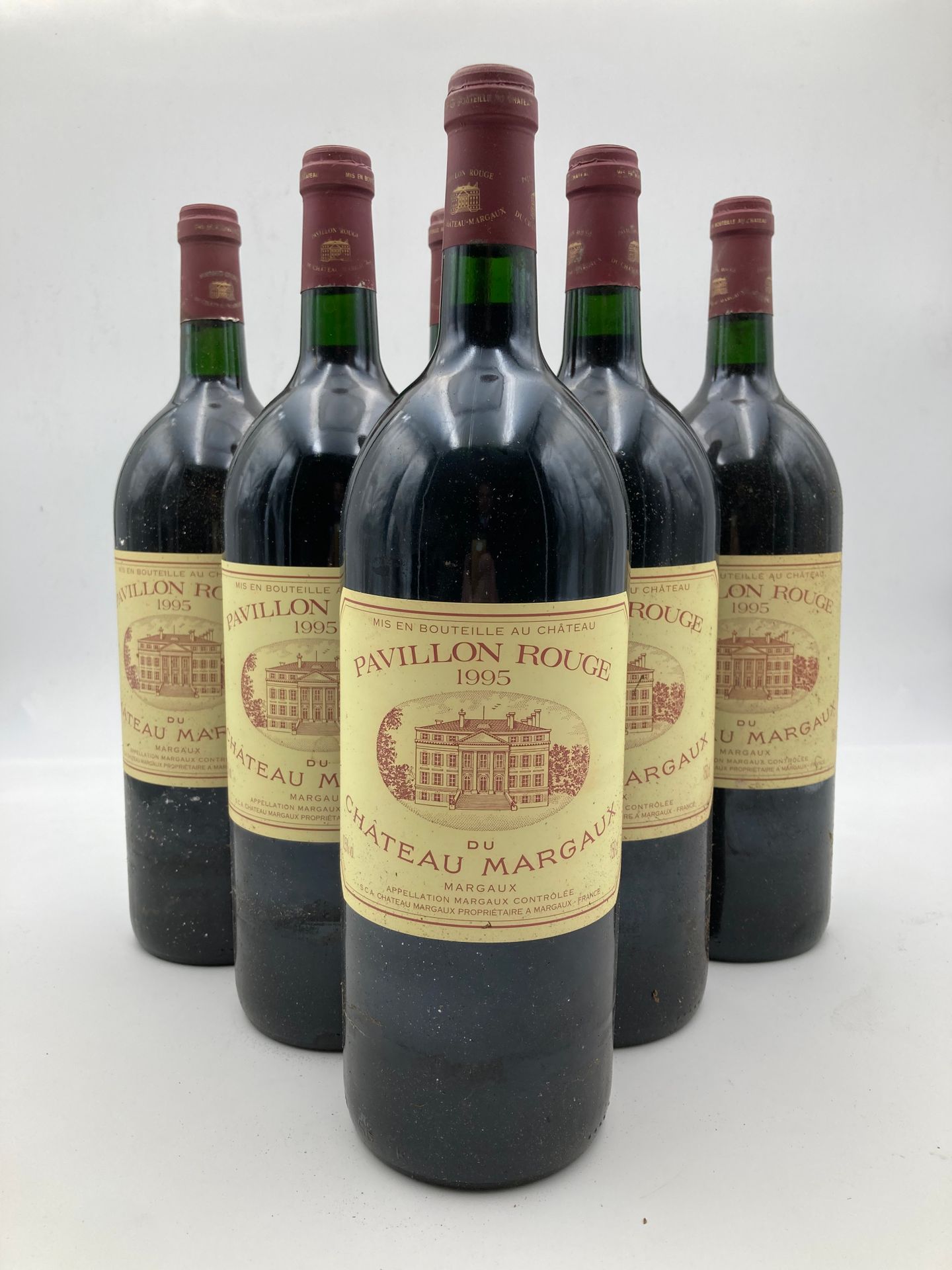 PAVILLON ROUGE DU Château MARGAUX, Margaux 1995 6 Magnums PAVILLON ROUGE DU Chât&hellip;