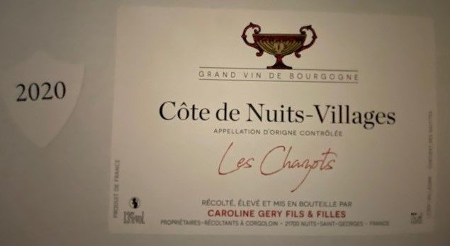 Null 
3 magnum CÔTES DE NUITS "Les Chazots", C. Géry fils & filles 2020