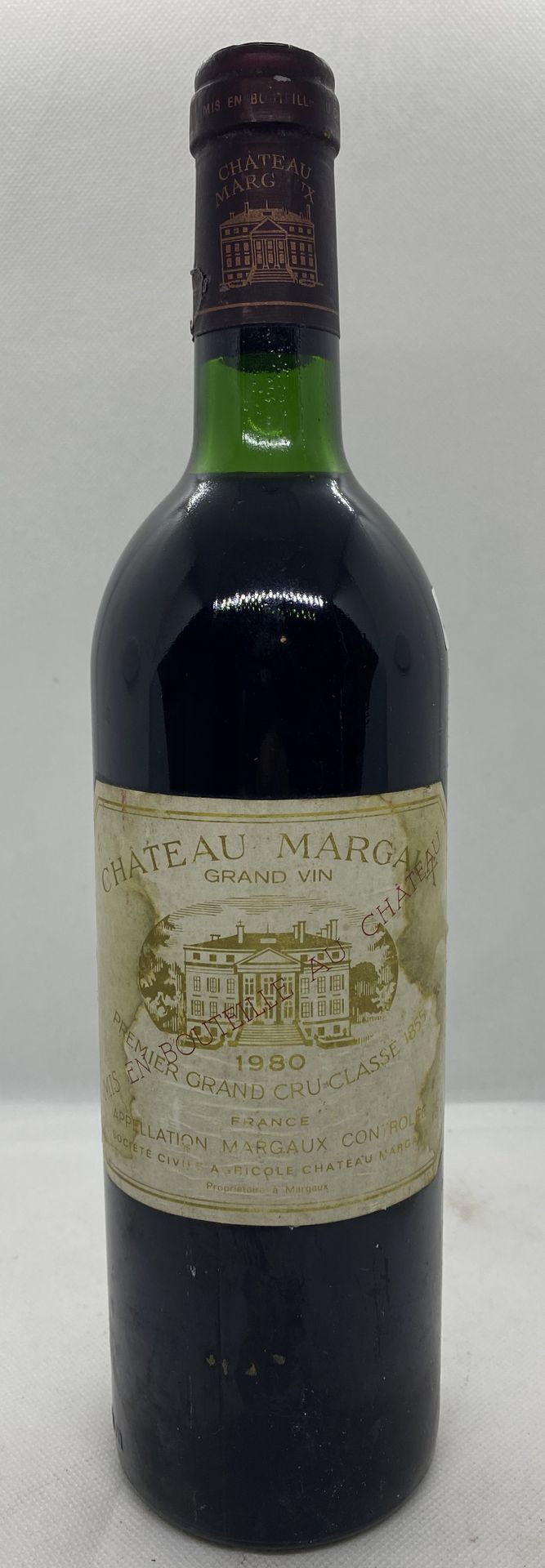 Château MARGAUX, 1° cru Margaux 1980 玛歌酒庄，玛歌1级酒庄1980年1瓶 (ETT, ELA, J)