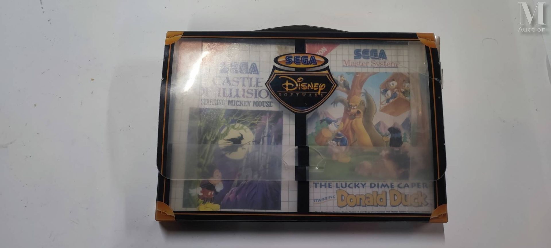 SEGA DISNEY SOFTWARE PACK 世嘉迪斯尼软件包

罕见的迪斯尼限量版盒子，用于世嘉主系统（PAL），包含两个游戏：唐老鸭主演的《幸运一角钱&hellip;