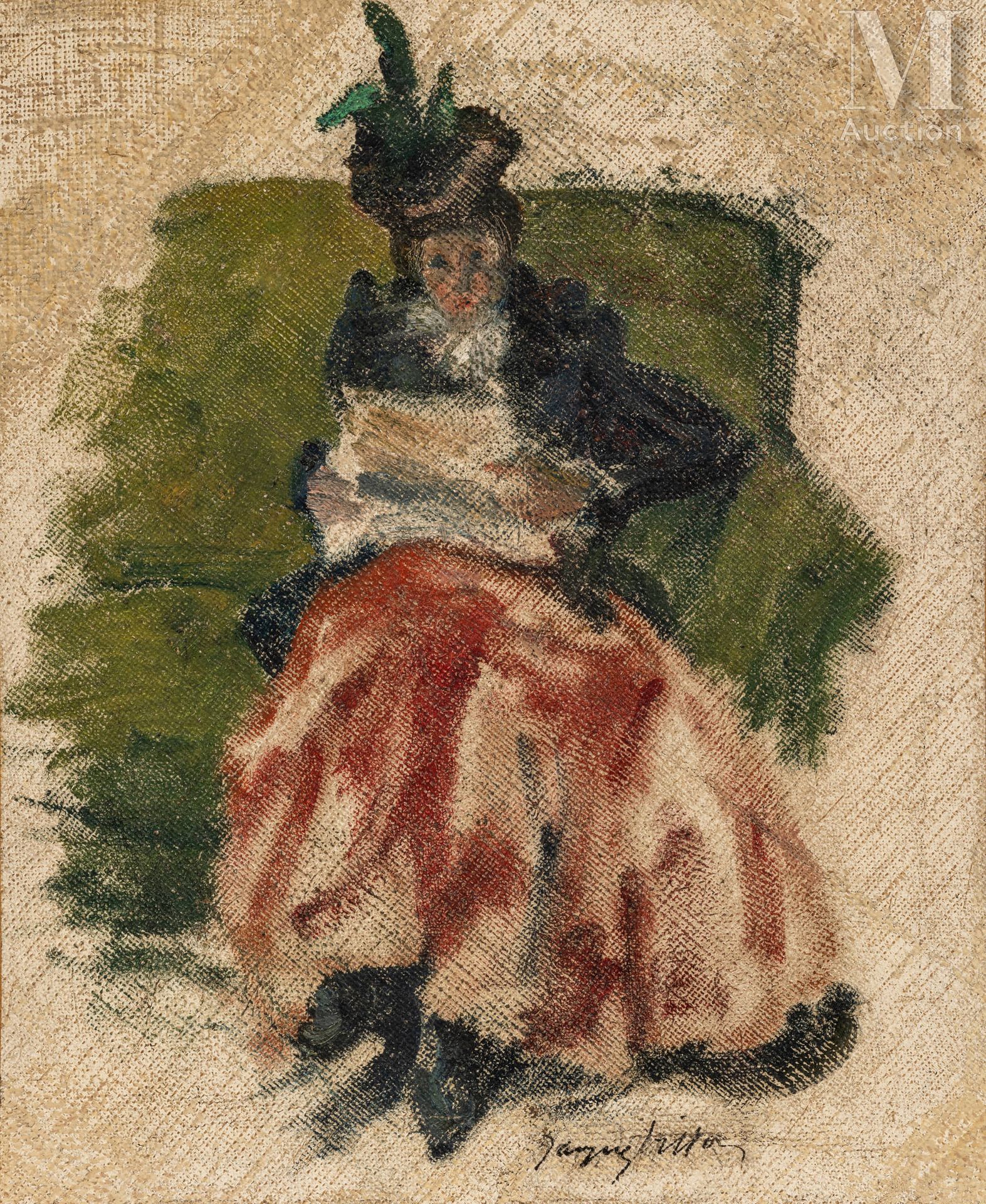 Jacques VILLON (Damville 1875 - Puteaux 1963) 坐着的女人，cira 1899



布面油画

27 x 22 c&hellip;