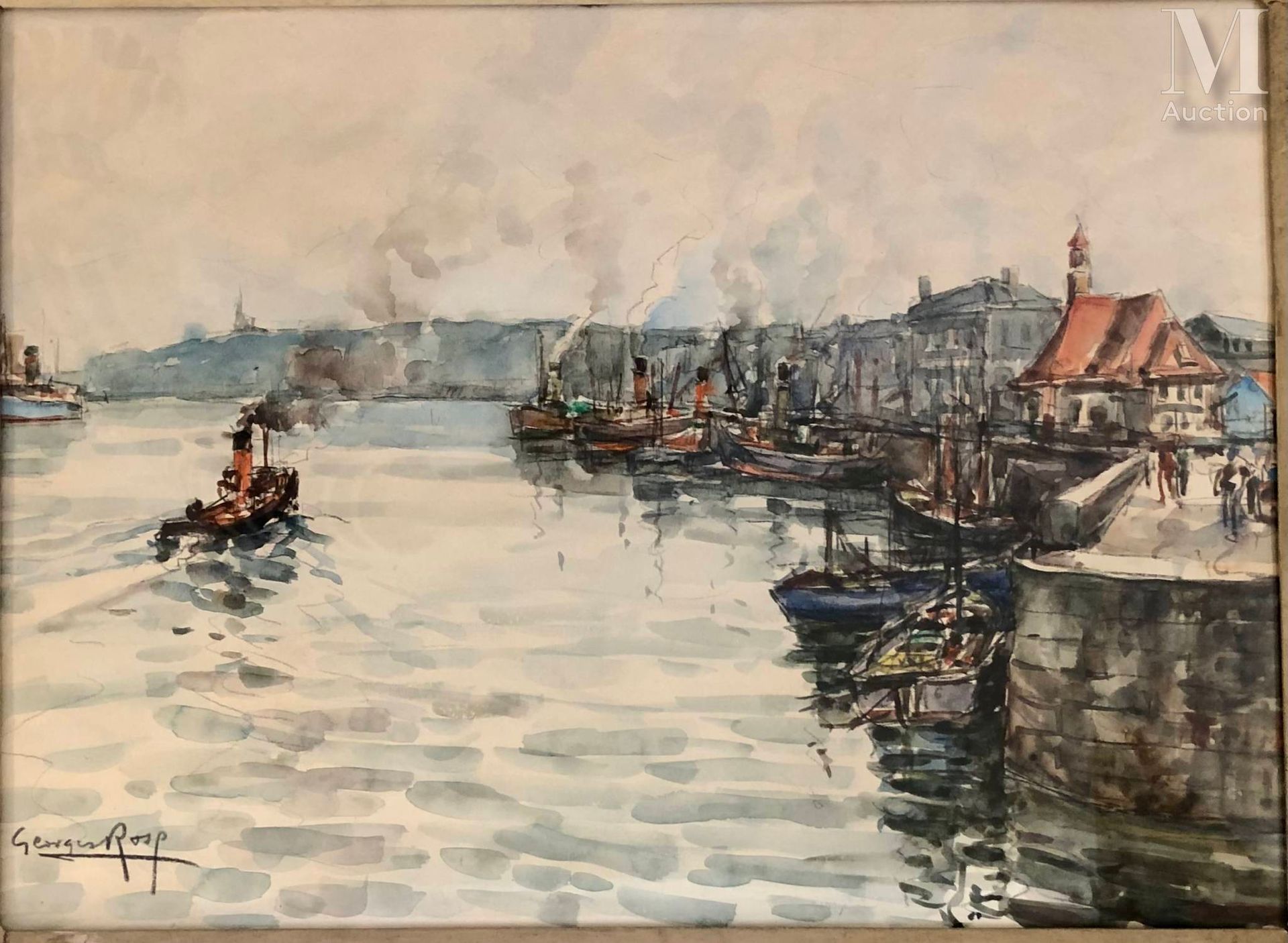 Georges ROSE (1895-1951) Arrival of a boat at the port



Watercolor view 

32 x&hellip;