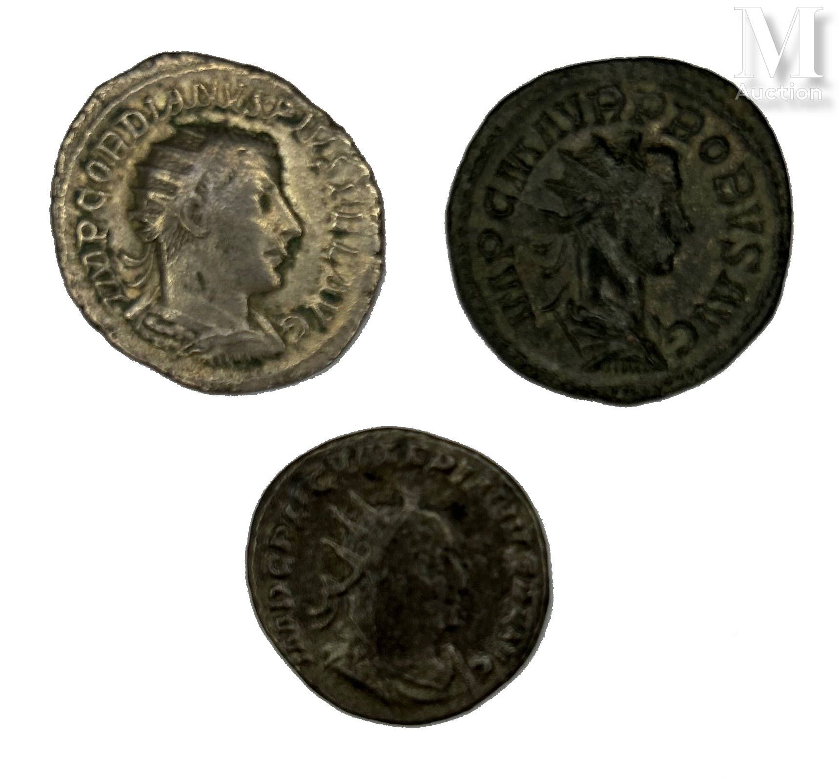 Rome - Divers Lot de trois Antoninien comprenant : 

-Un Antoninien de Gordien I&hellip;