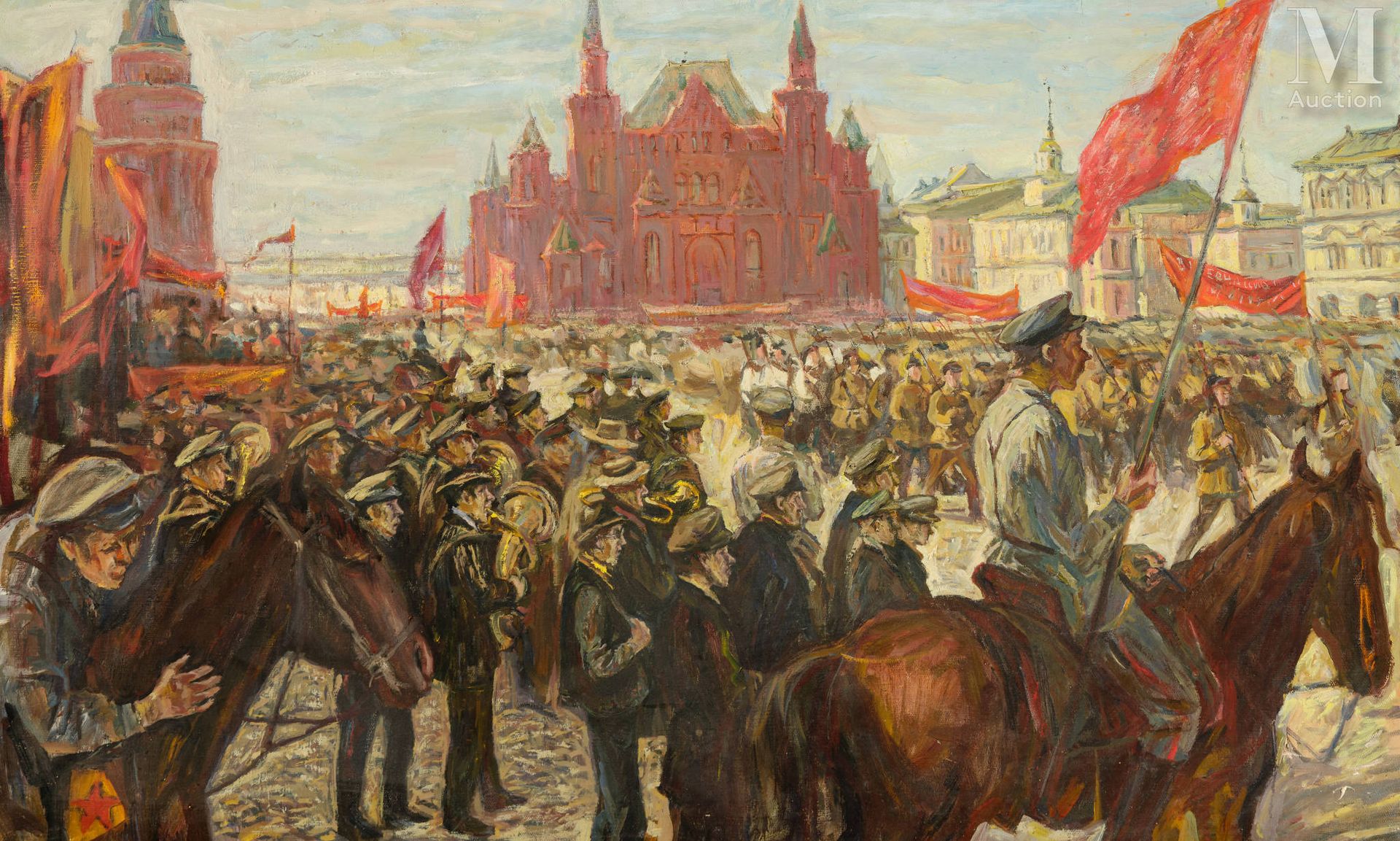 Valentin Alexandrovitch LISENKOV (1938-1990). On the square.
Oil on canvas, coun&hellip;